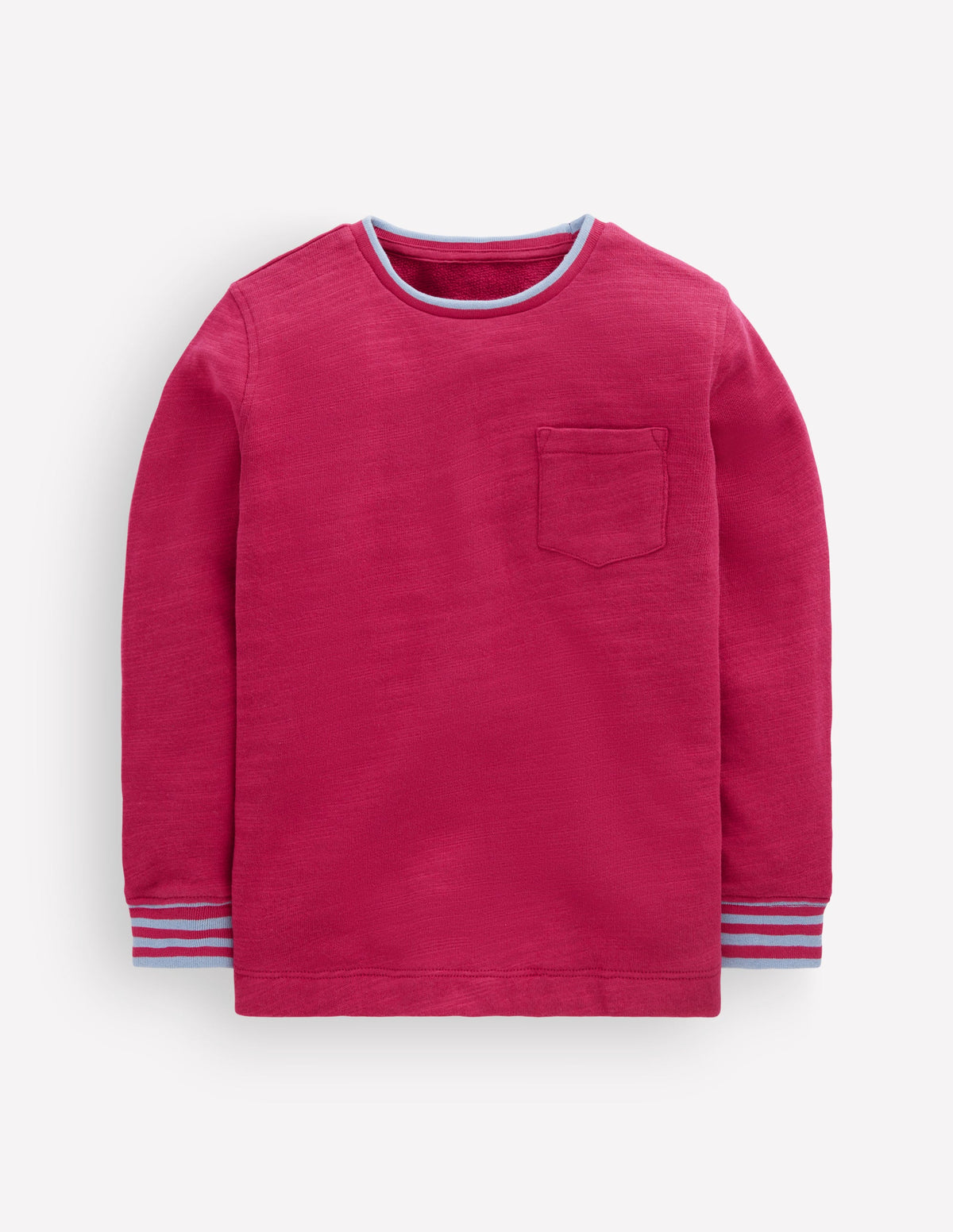 Cosy Mid-weight T-shirt-Sweet Cherry / French Blue-1