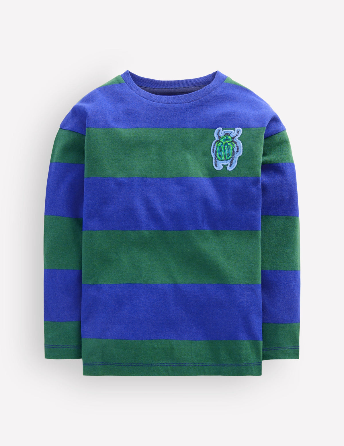 Langarmshirt mit Aufnäher-Blau Streifen - Image 2