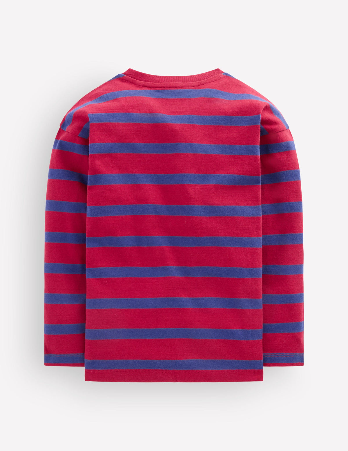Long Sleeve Badge T-shirt-Red Stripe-4