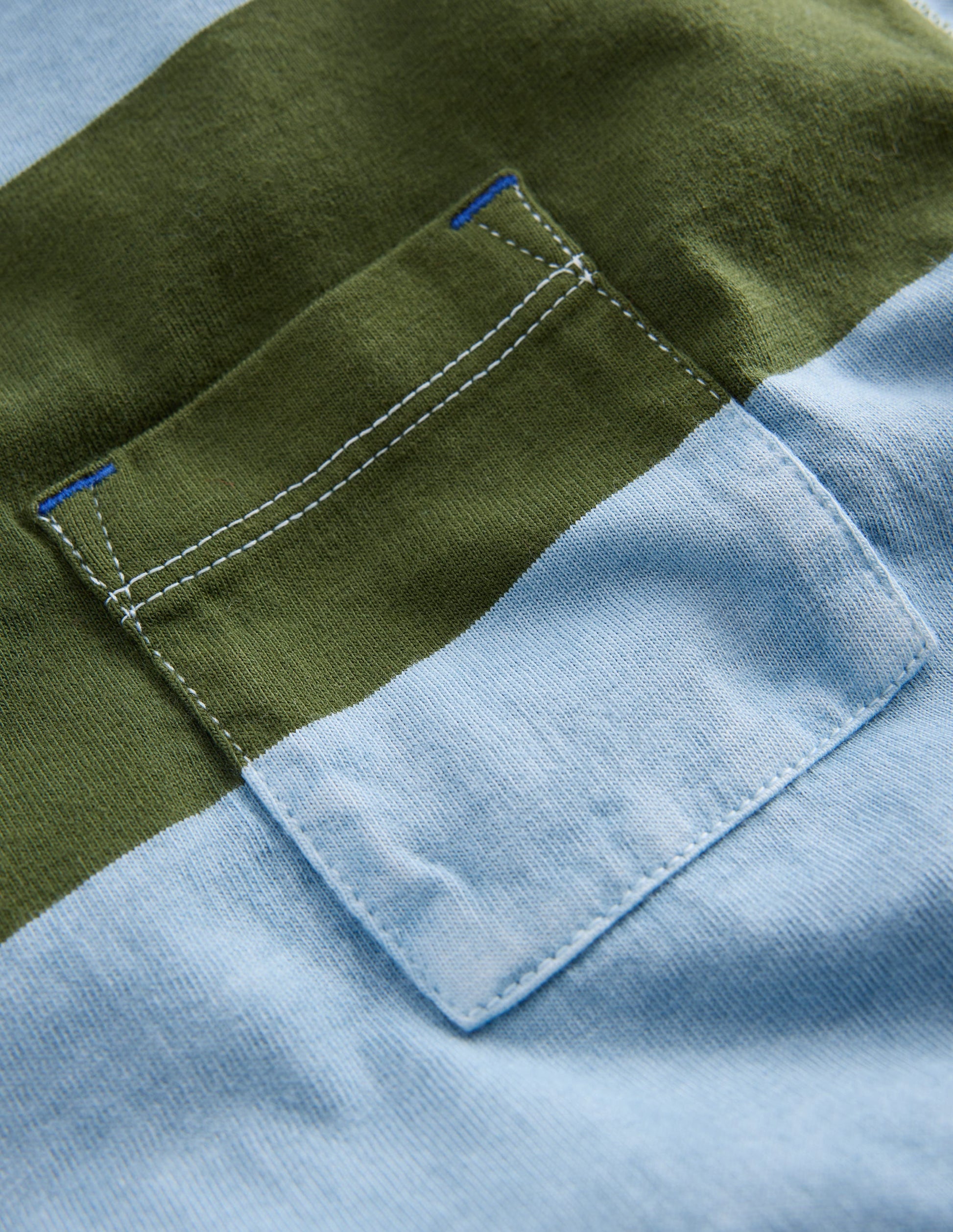 Stückgefärbtes, lockeres T-Shirt-Französisches Blau/Braunschweigisches Grün-3