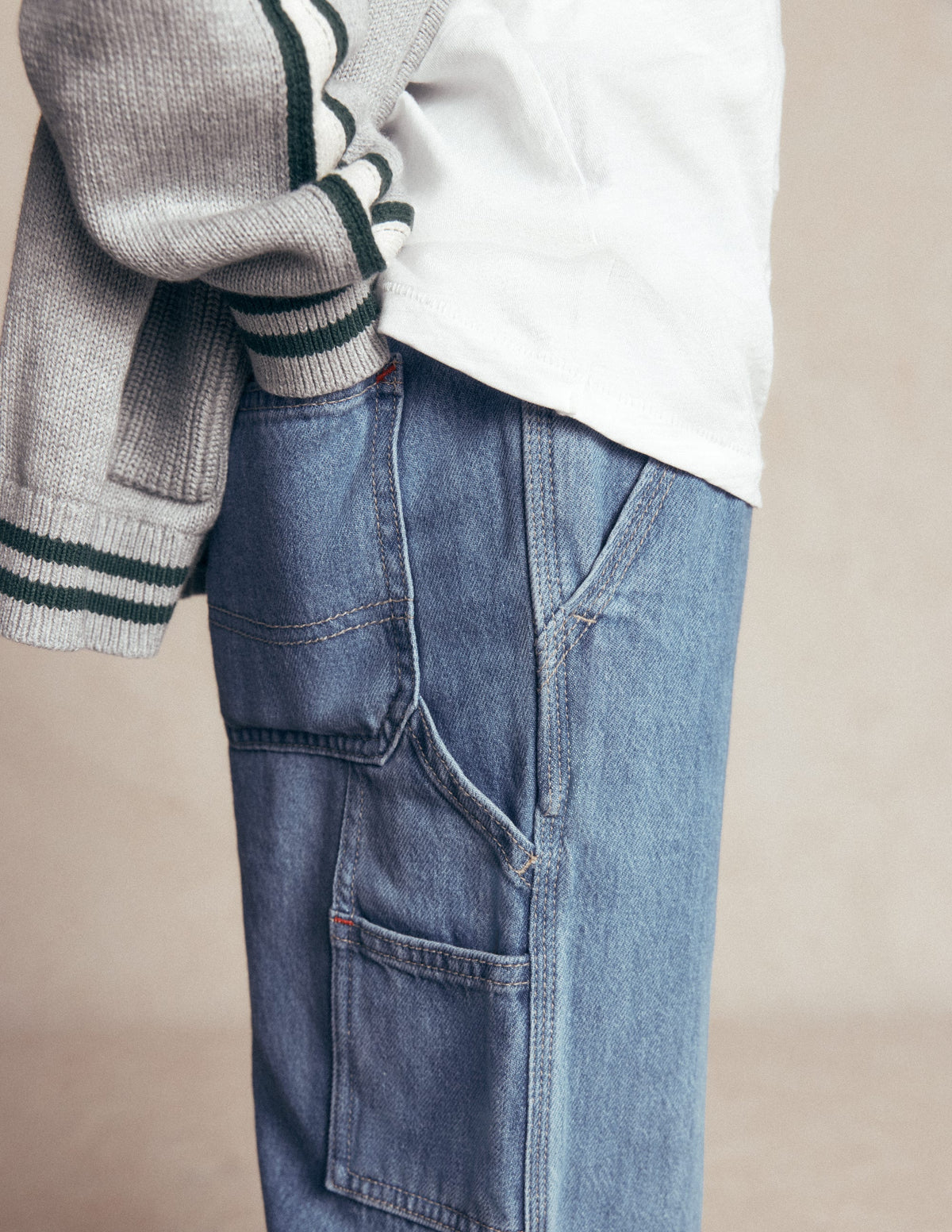 Pull-on Carpenter Jeans-Light Wash-2