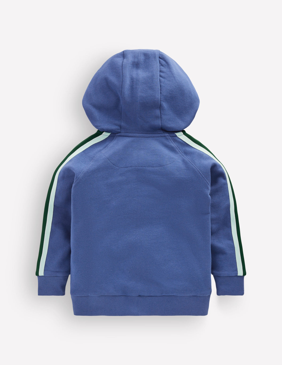 Kapuzenjacke mit Streifendetail-Denim-Blau-2