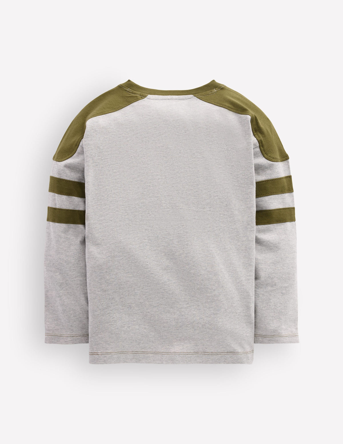 T-Shirt in Blockfarben-Grau Meliert-2