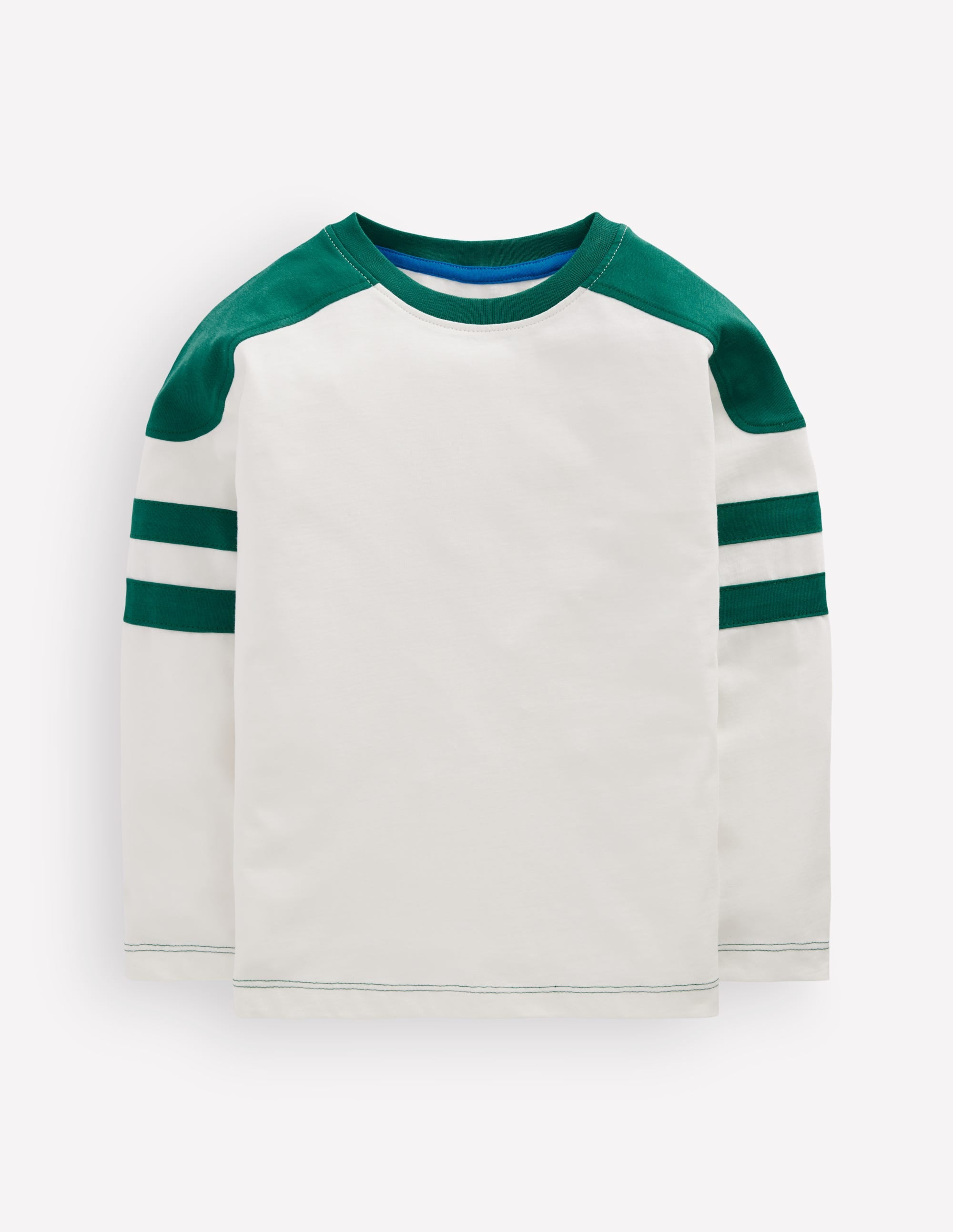 T-shirt colourblock-Ivoire doux/vert joyau - Image 1