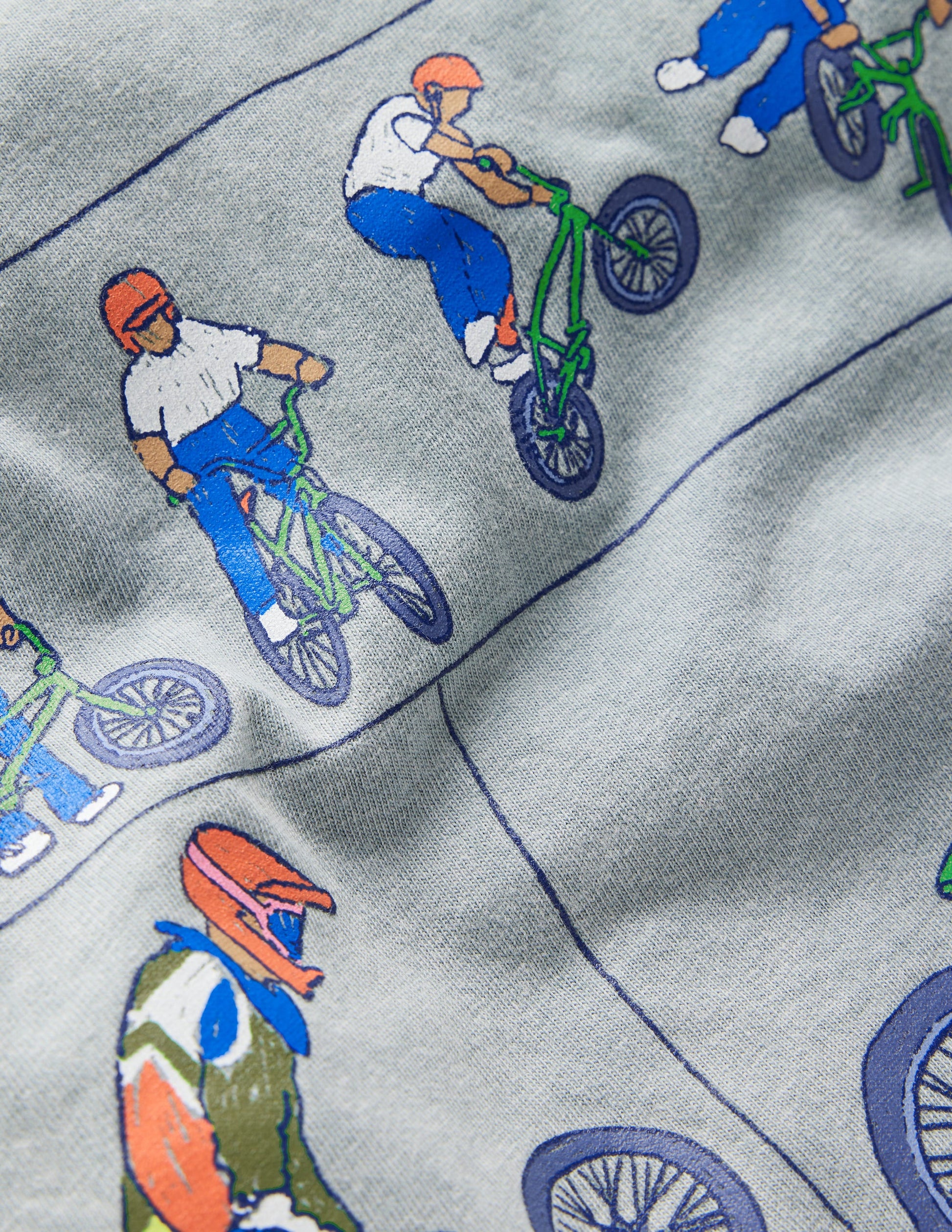 T-Shirt mit Druck-Bambusrohr Freestyle Fahrräder-3