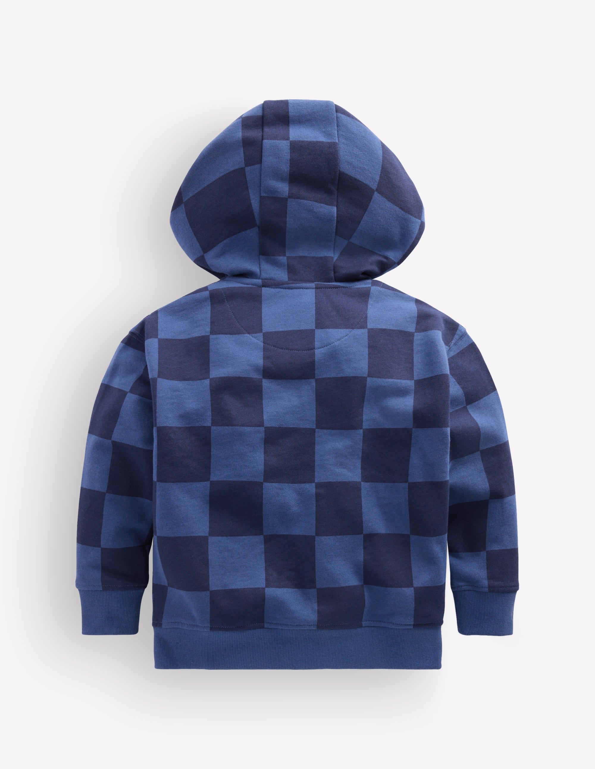 Printed Zip-through Hoodie-College Navy / True Denim - Image 2