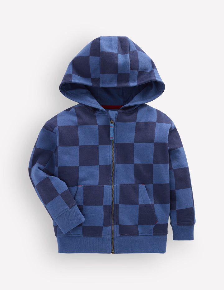 Bedruckte Kapuzenjacke-Schuluniform-Marineblau/Denim-Blau