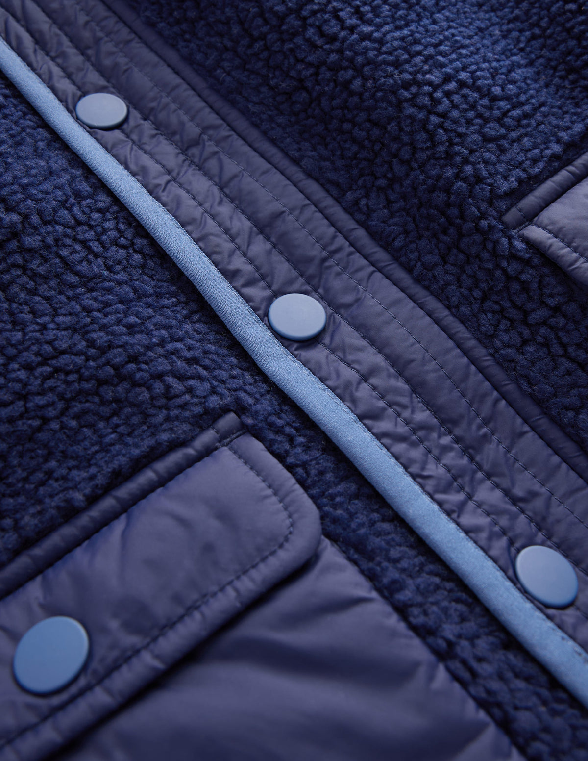 Veste bomber à doublure en borg-Bleu médiéval-3