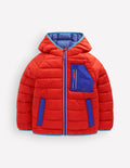 Bequem verstaubare, wattierte Jacke-Aurora-Rot