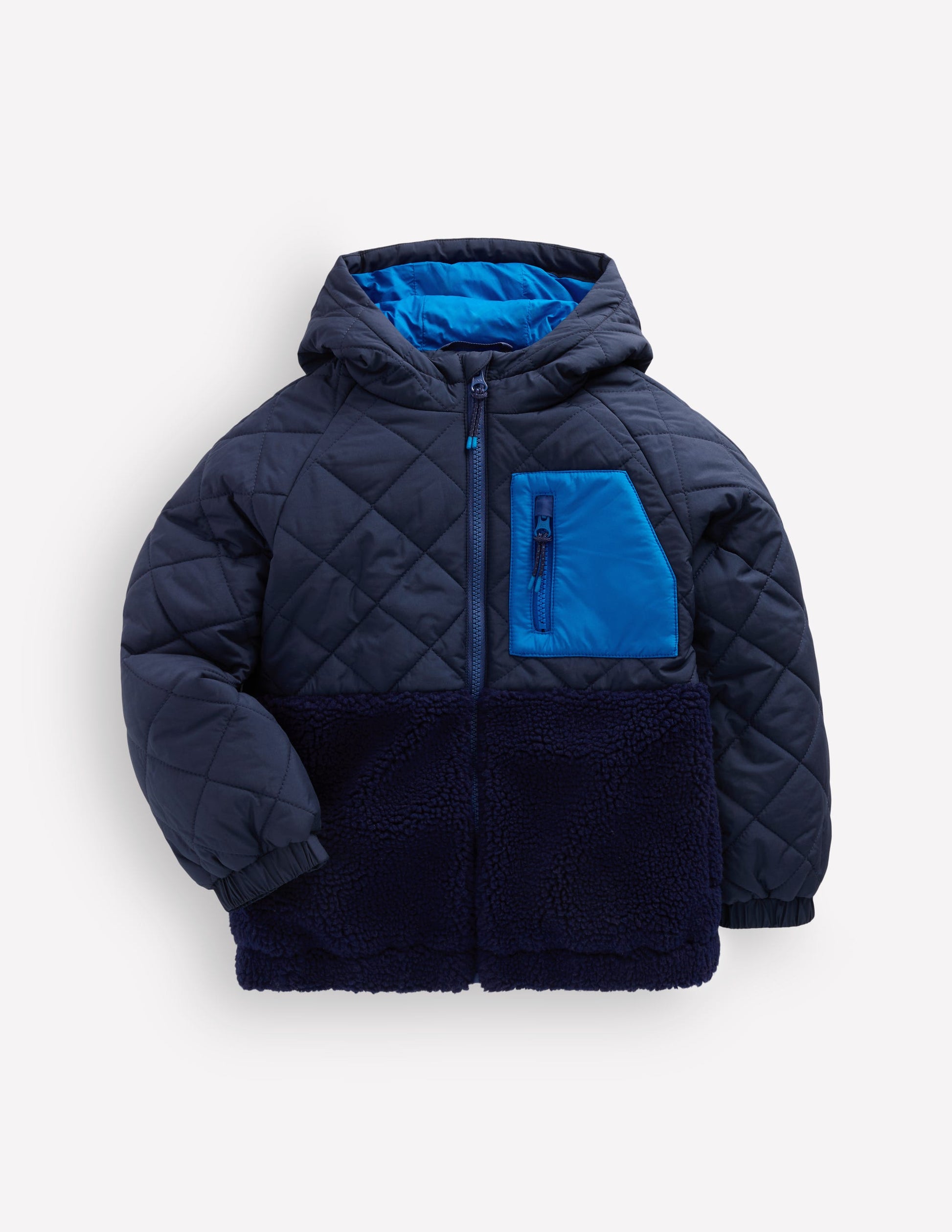 Steppjacke mit Teddyfell-SCHWARZE IRIS-1
