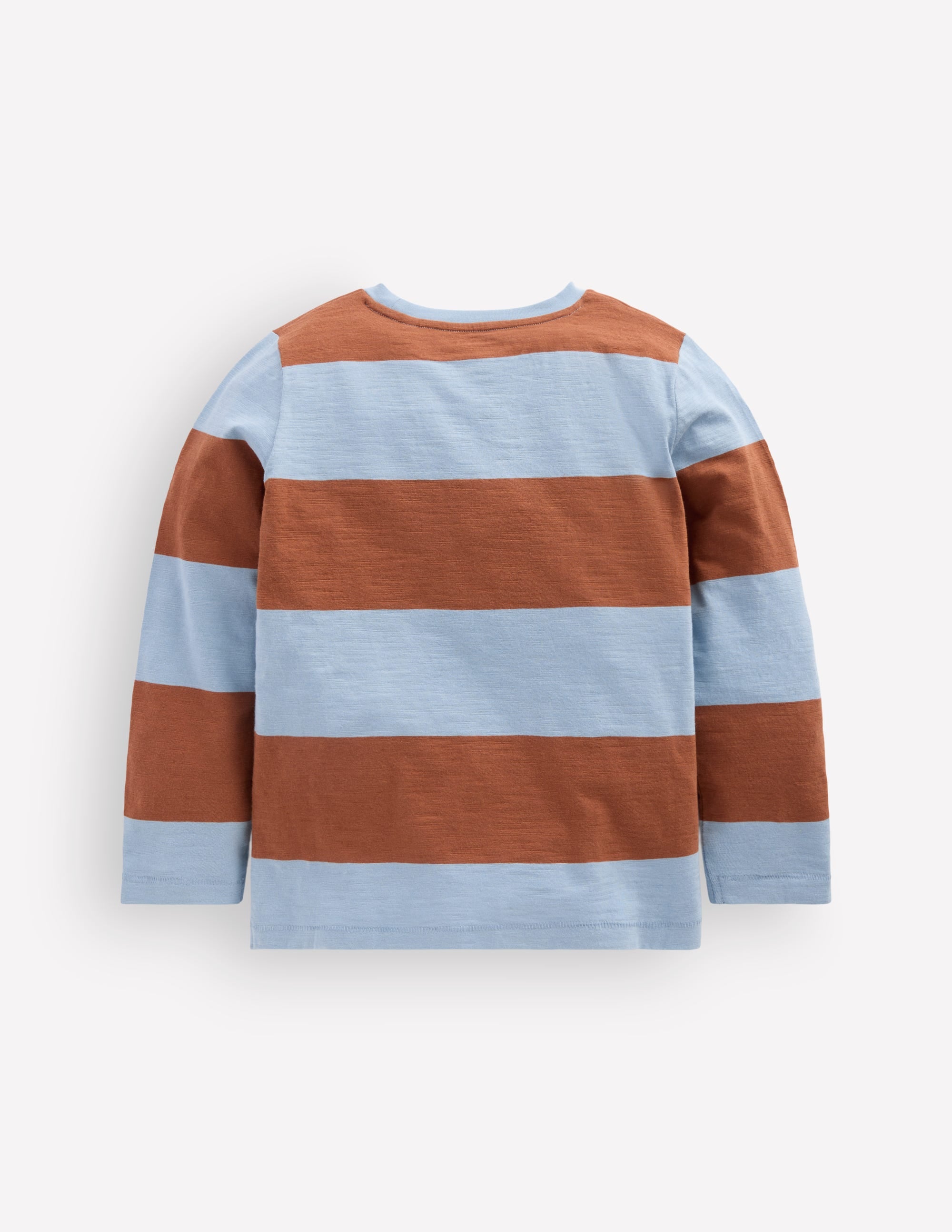 T-shirt pour tous les jours à manches longues-Bleu glacier/brun roux - Image 2