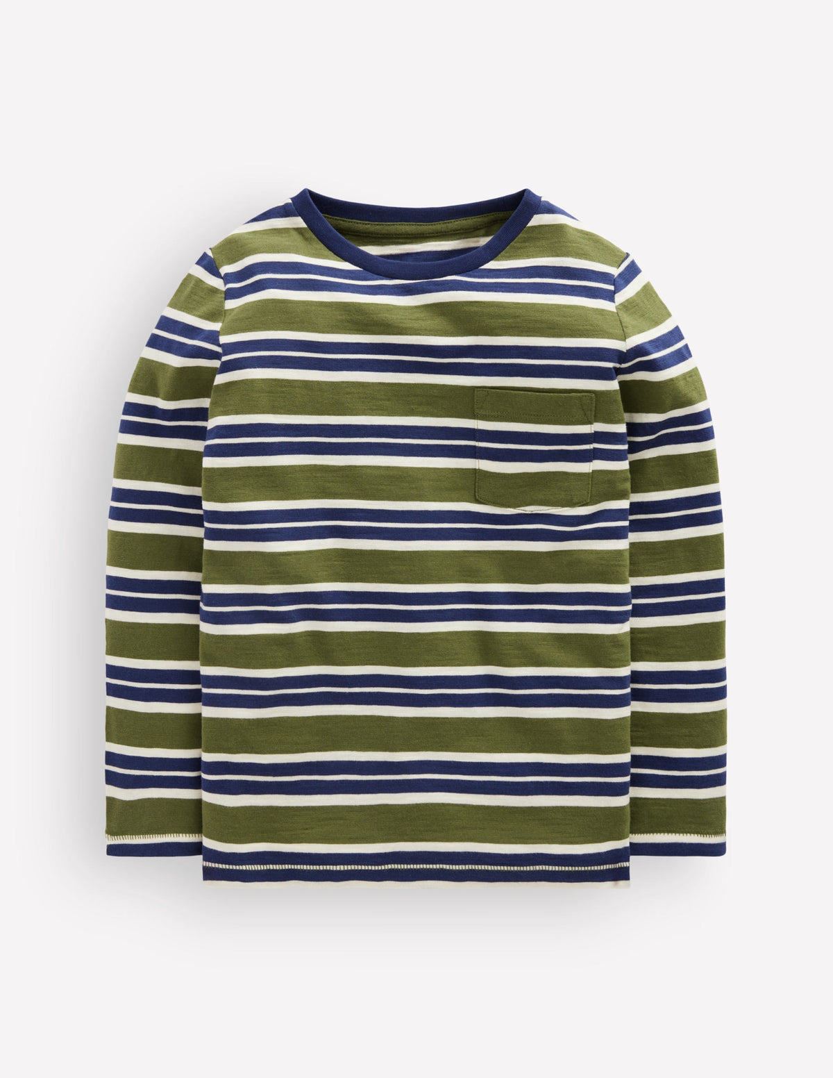 Everyday Long Sleeve T-Shirt-College Navy / Chive - Image 2