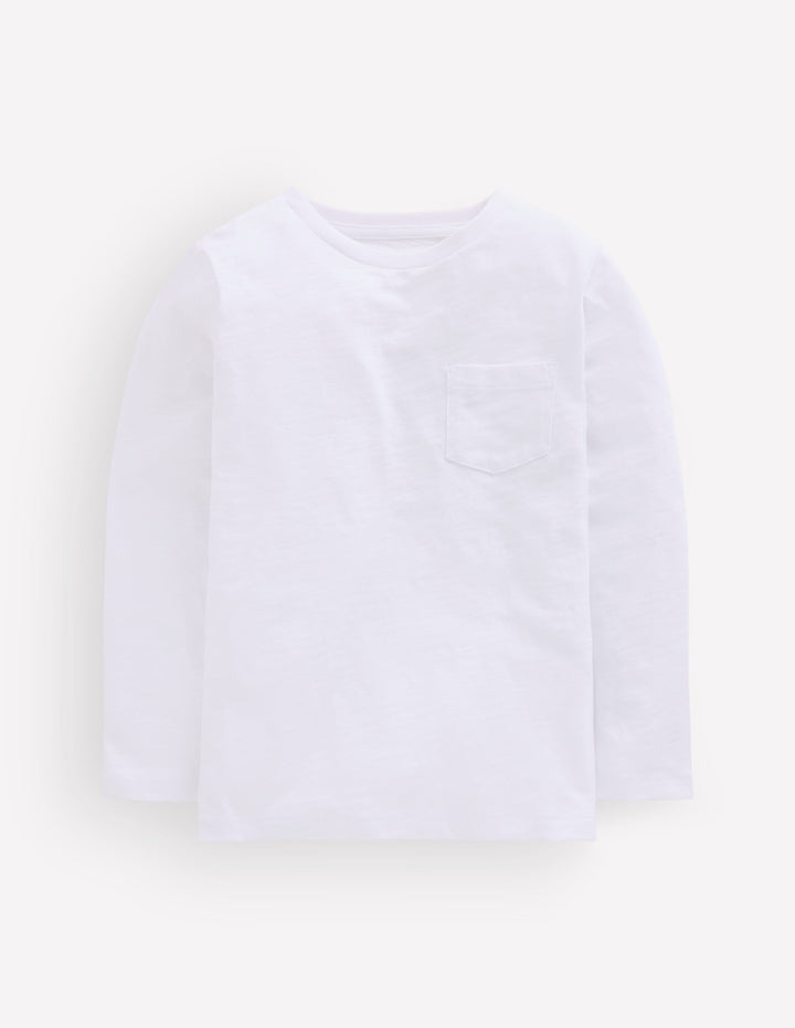Langärmliges T-Shirt für den Alltag-Weiß