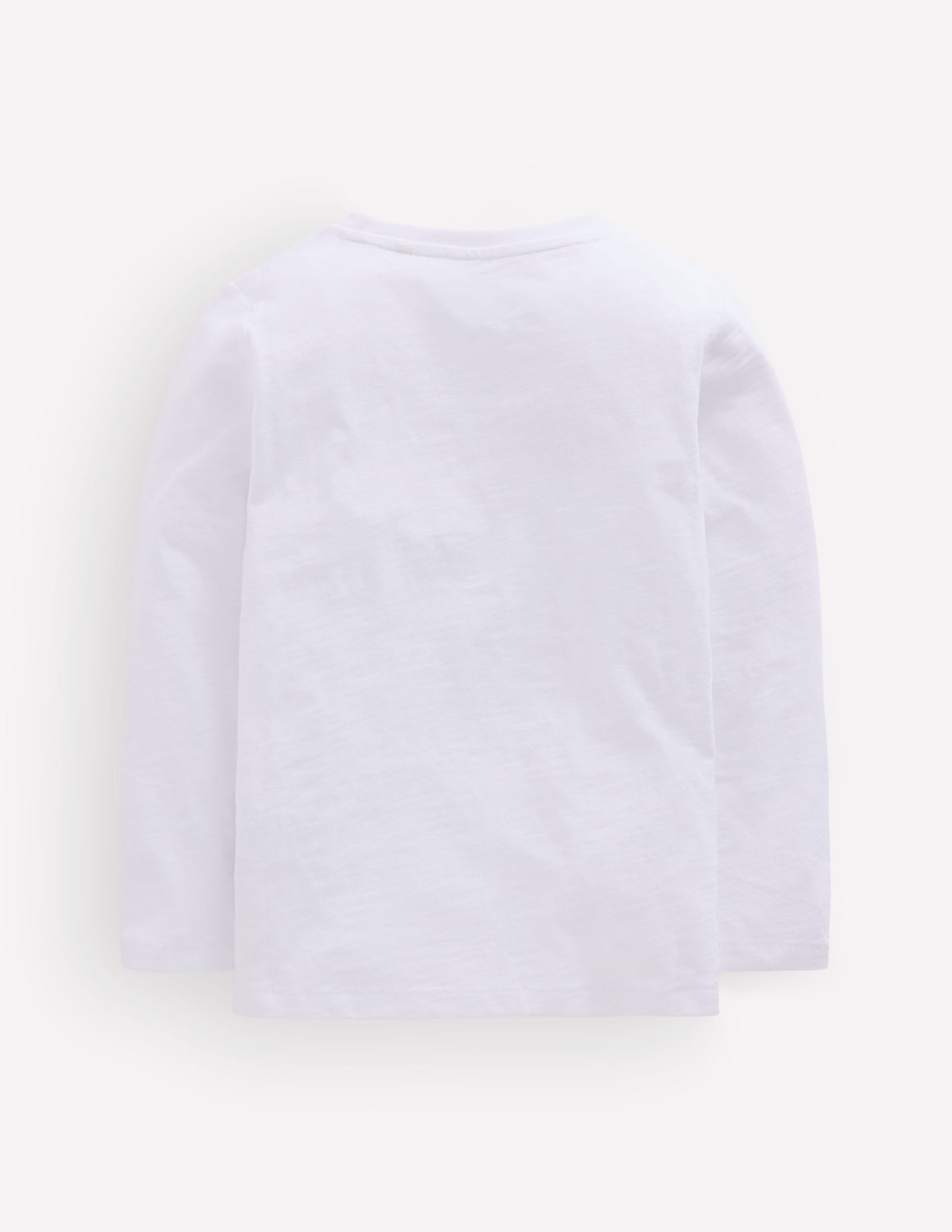 T-shirt pour tous les jours à manches longues-Blanc-2