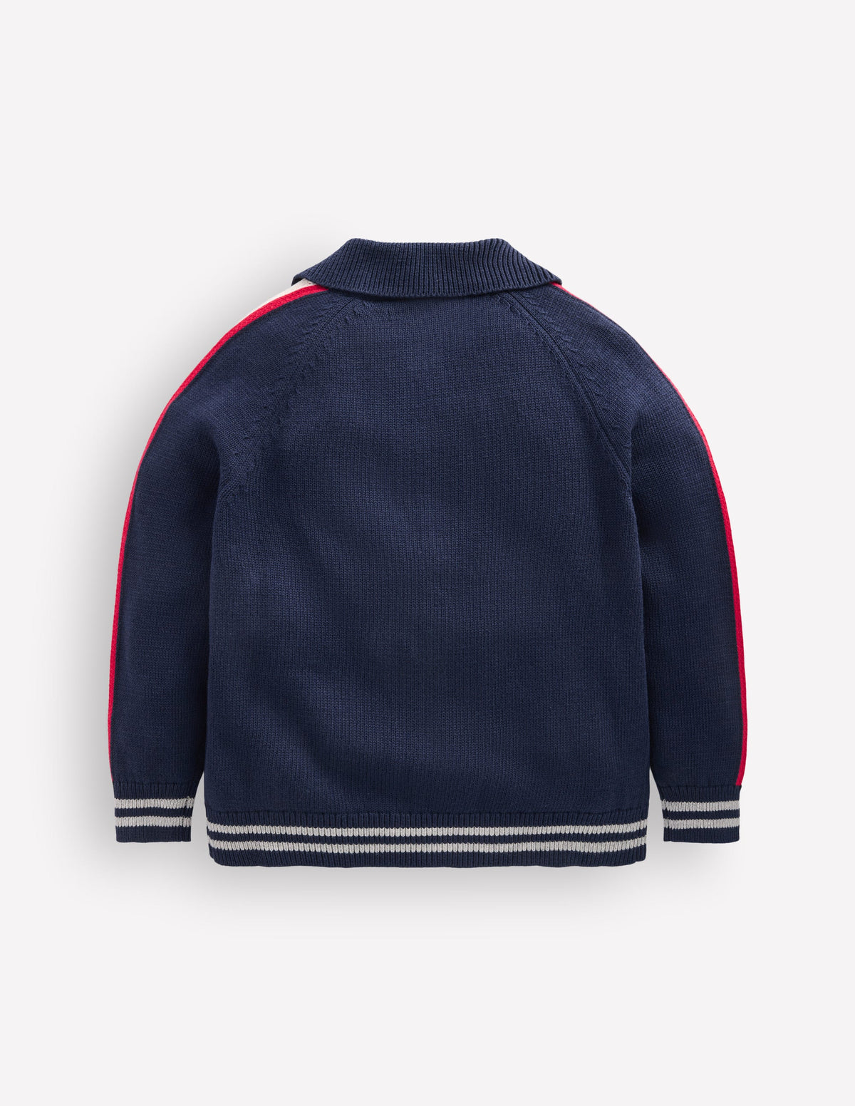Pull élégant à fermeture zippée-Bleu Marine Chiné - Image 4