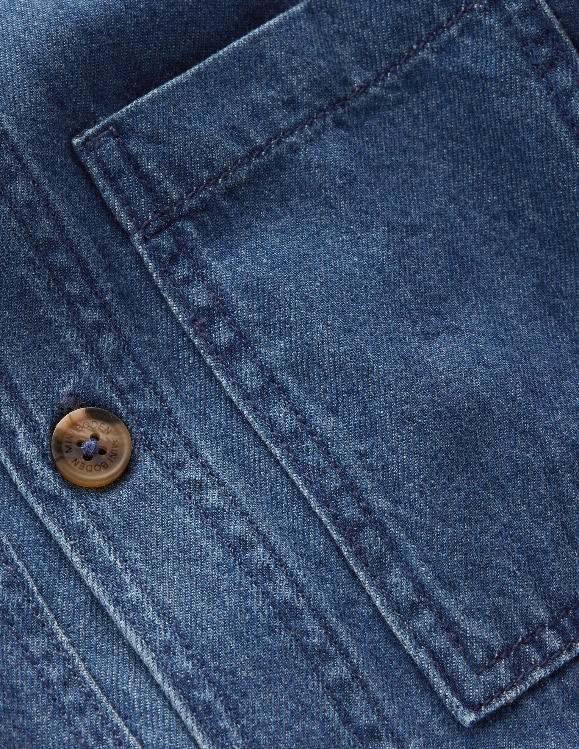 Hemdjacke mit Brusttaschen-Mittlere Waschung-5