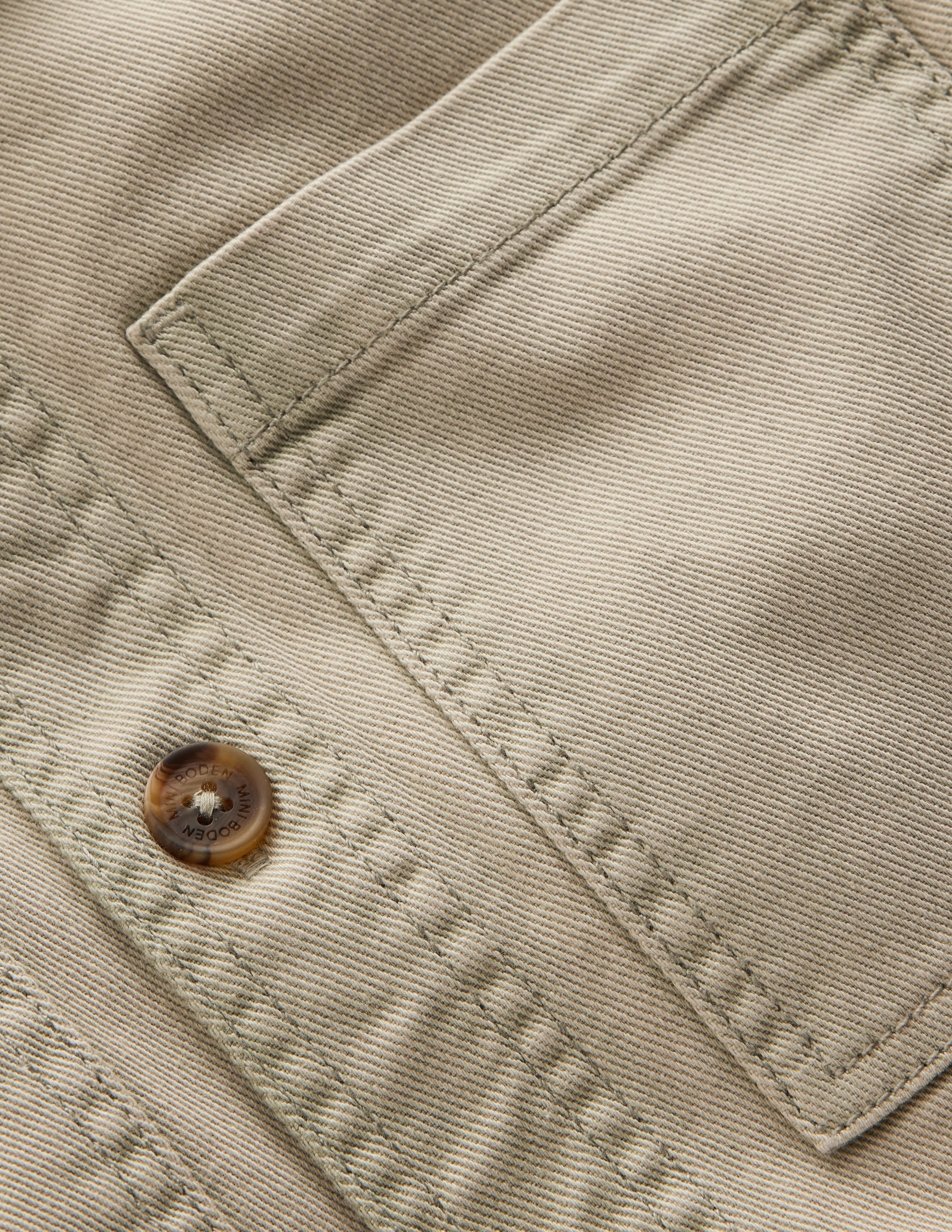 Hemdjacke mit Brusttaschen-ACID-WASCHUNG GRÜN - Image 3
