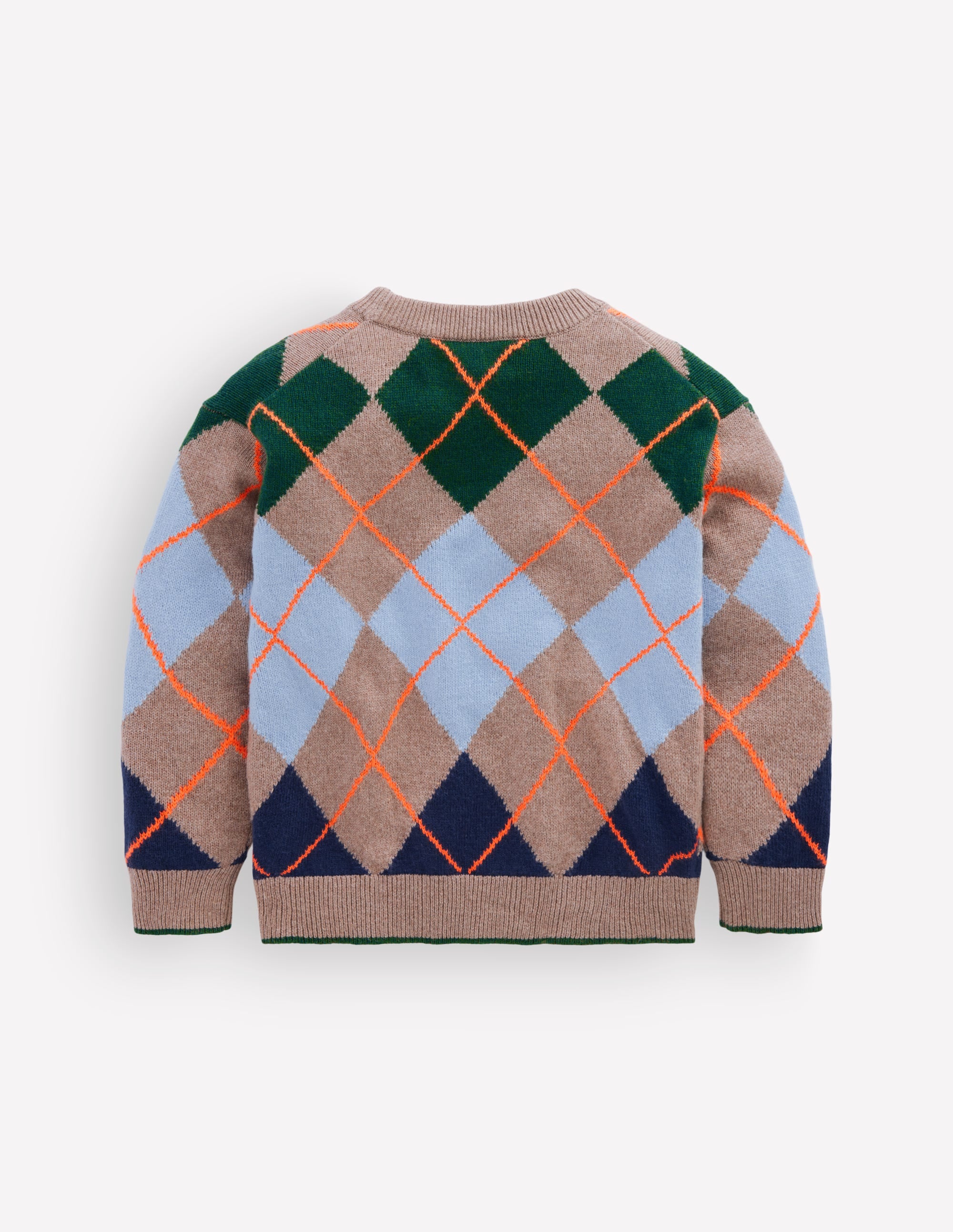 Argyle-Pullover-Steingrau Meliert - Image 2