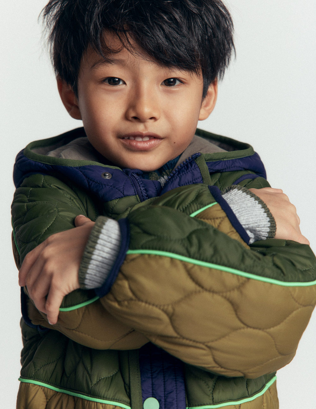 Steppmantel-Khaki, Blockfarben-2