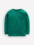 Relaxed Seam Detail T-shirt-Pine Green