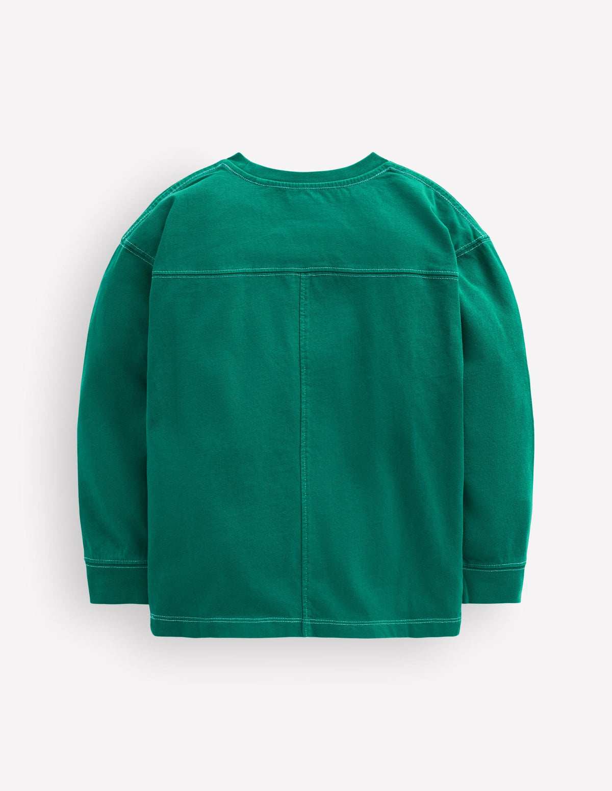 Relaxed Seam Detail T-shirt-Pine Green - Image 2