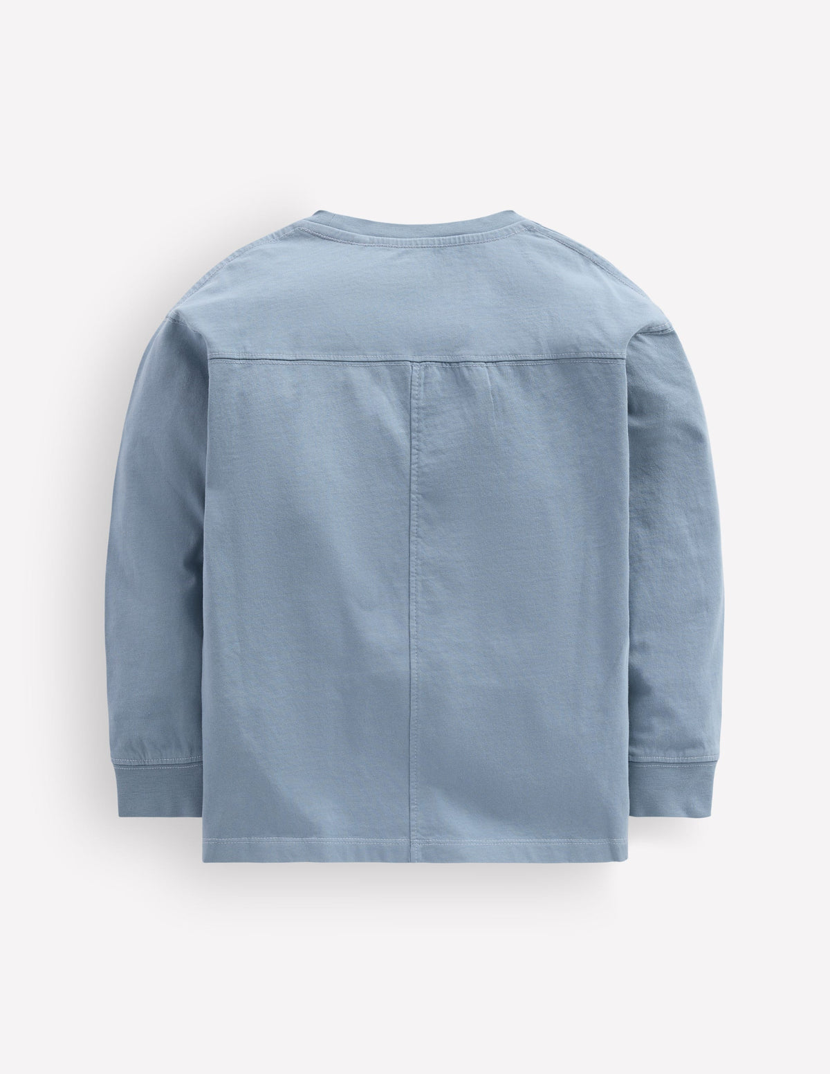 Relaxed Seam Detail T-shirt-French Blue-2