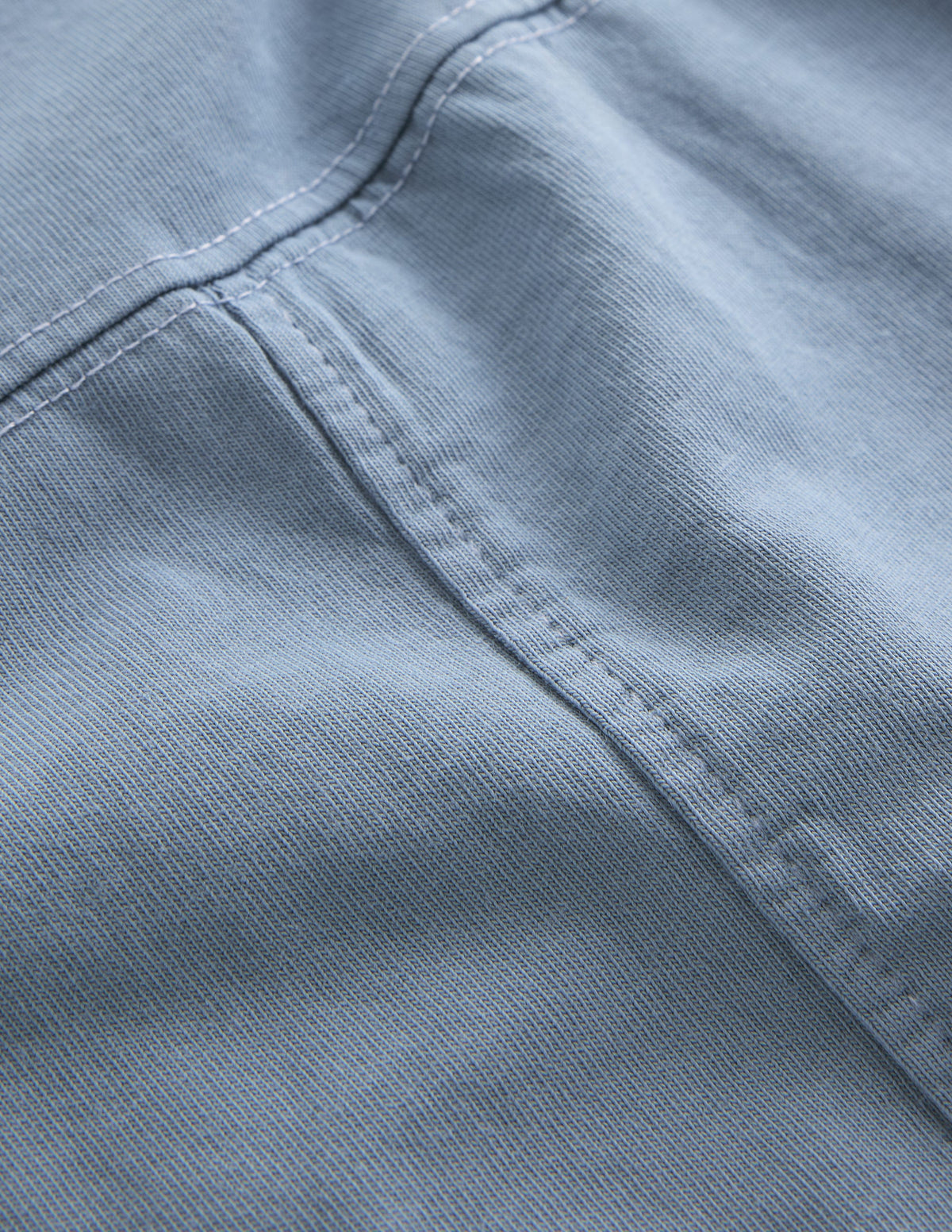 Relaxed Seam Detail T-shirt-French Blue-3