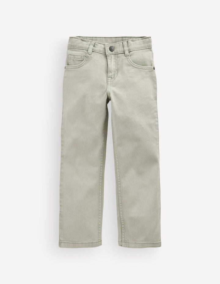 Lässige Jeans mit geradem Bein-Acid-Waschung