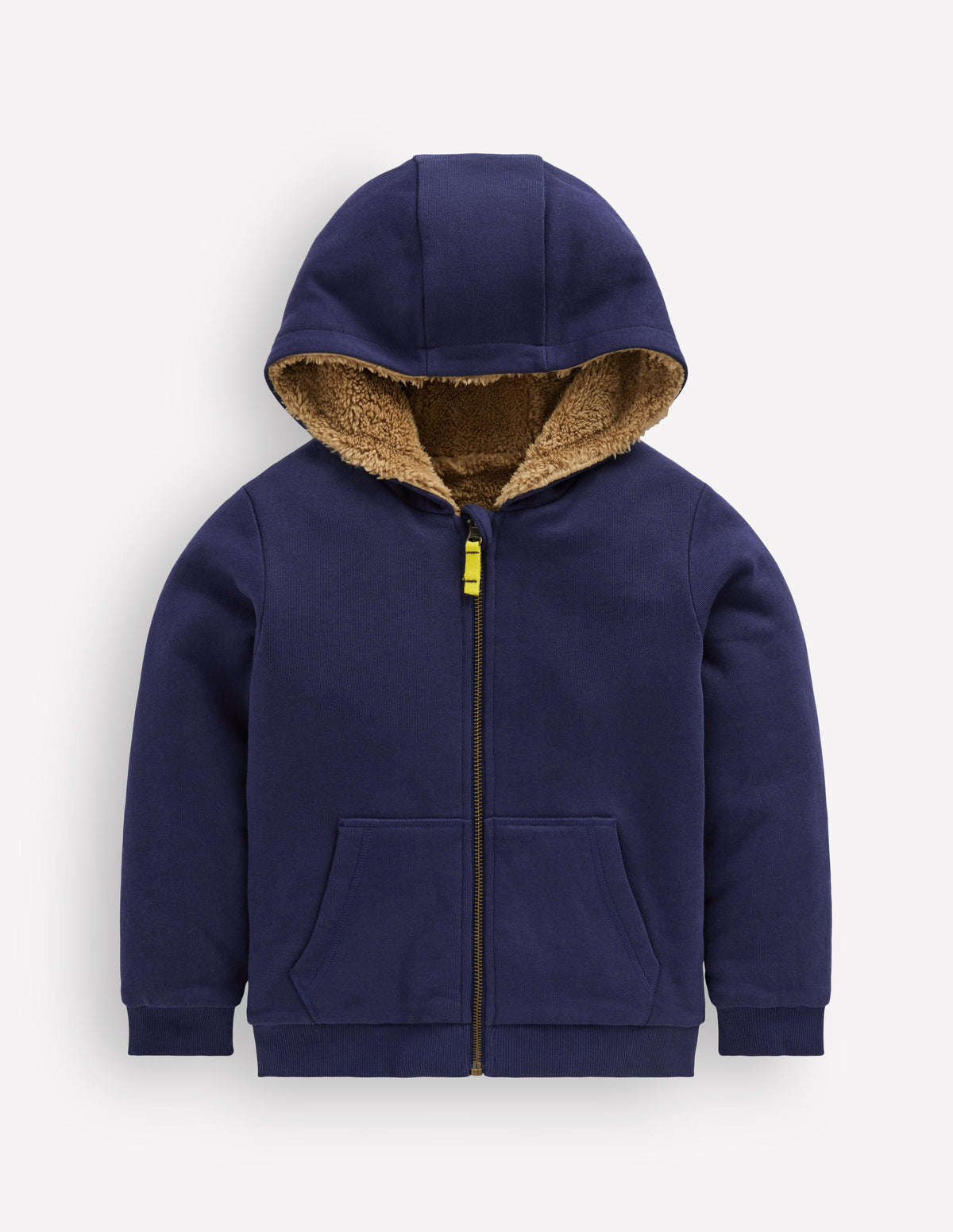 Reversible Borg Hoodie-College Navy - Image 1
