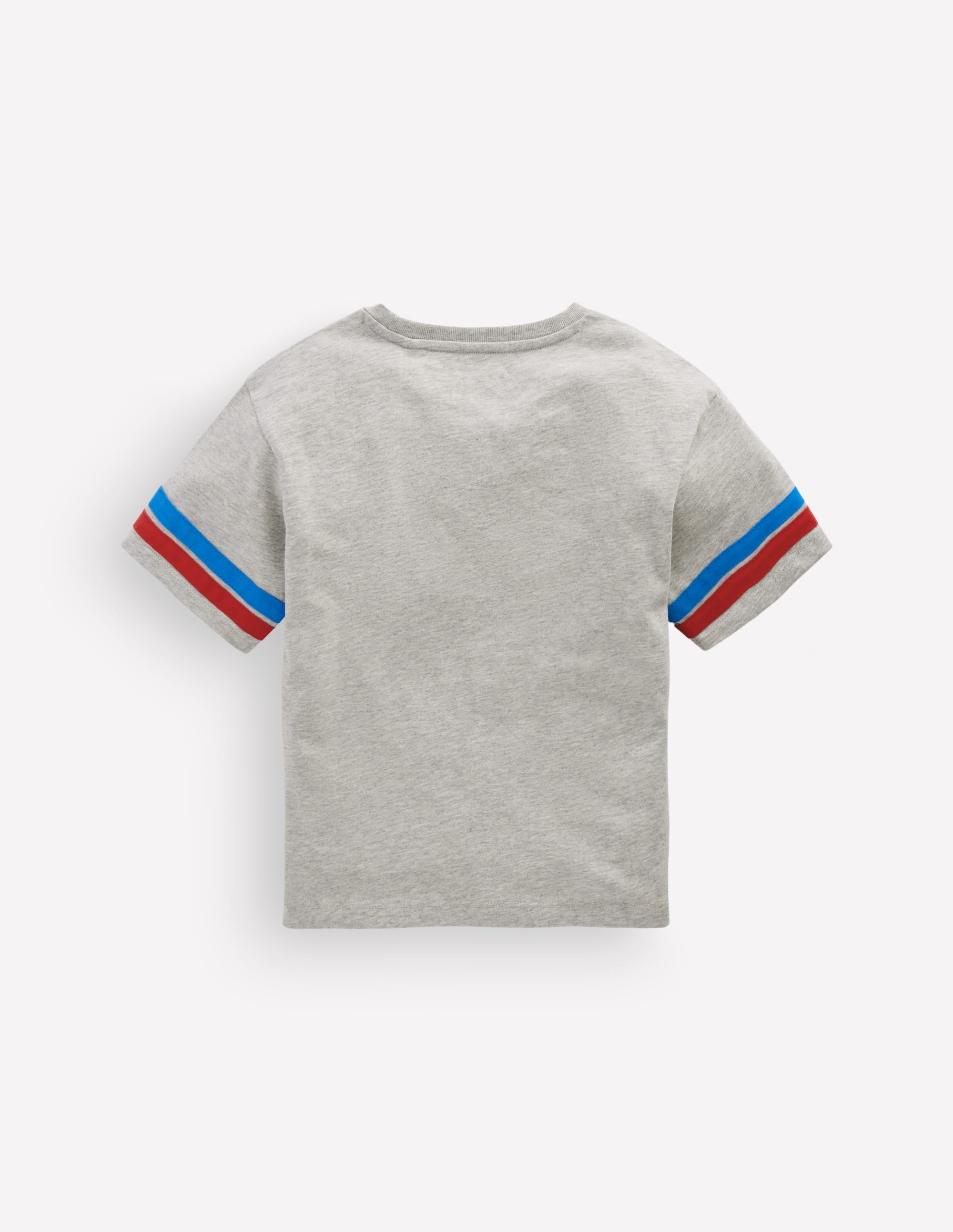 Bedrucktes T-Shirt mit Color Blocking-Grau Meliert Feuerwehrauto - Image 2
