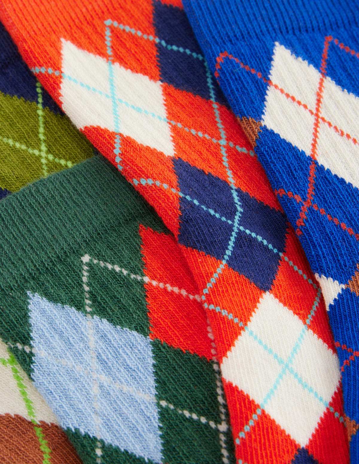 Gerippte Socken im 5er-Pack für Jungen-Bunt, Argyle-Muster-2
