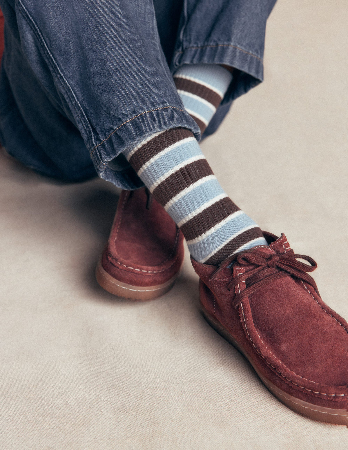 Mocassins en daim-Marron forestier - Image 1