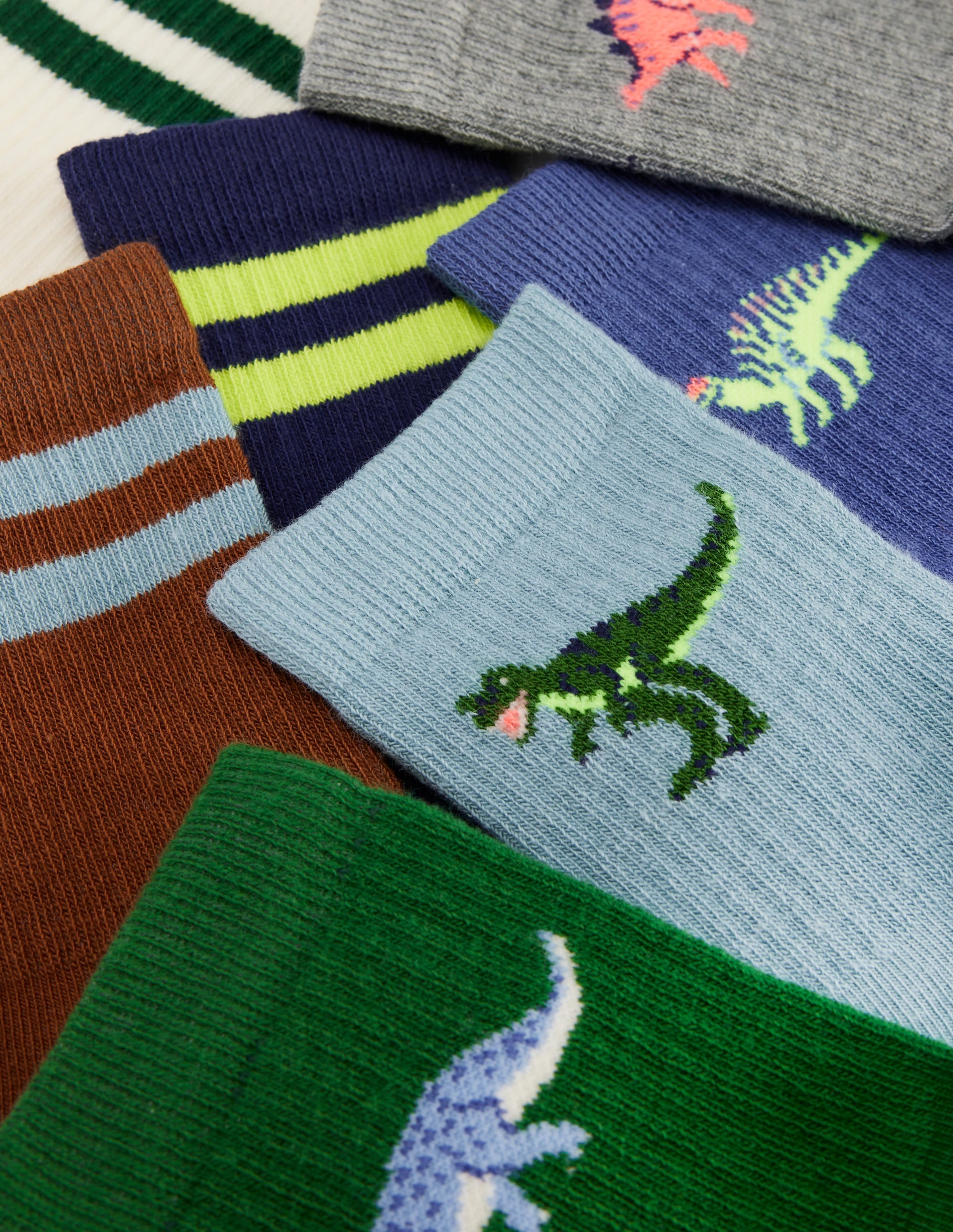Rippstrick-Socken im 7er-Pack-Dinos - Image 2