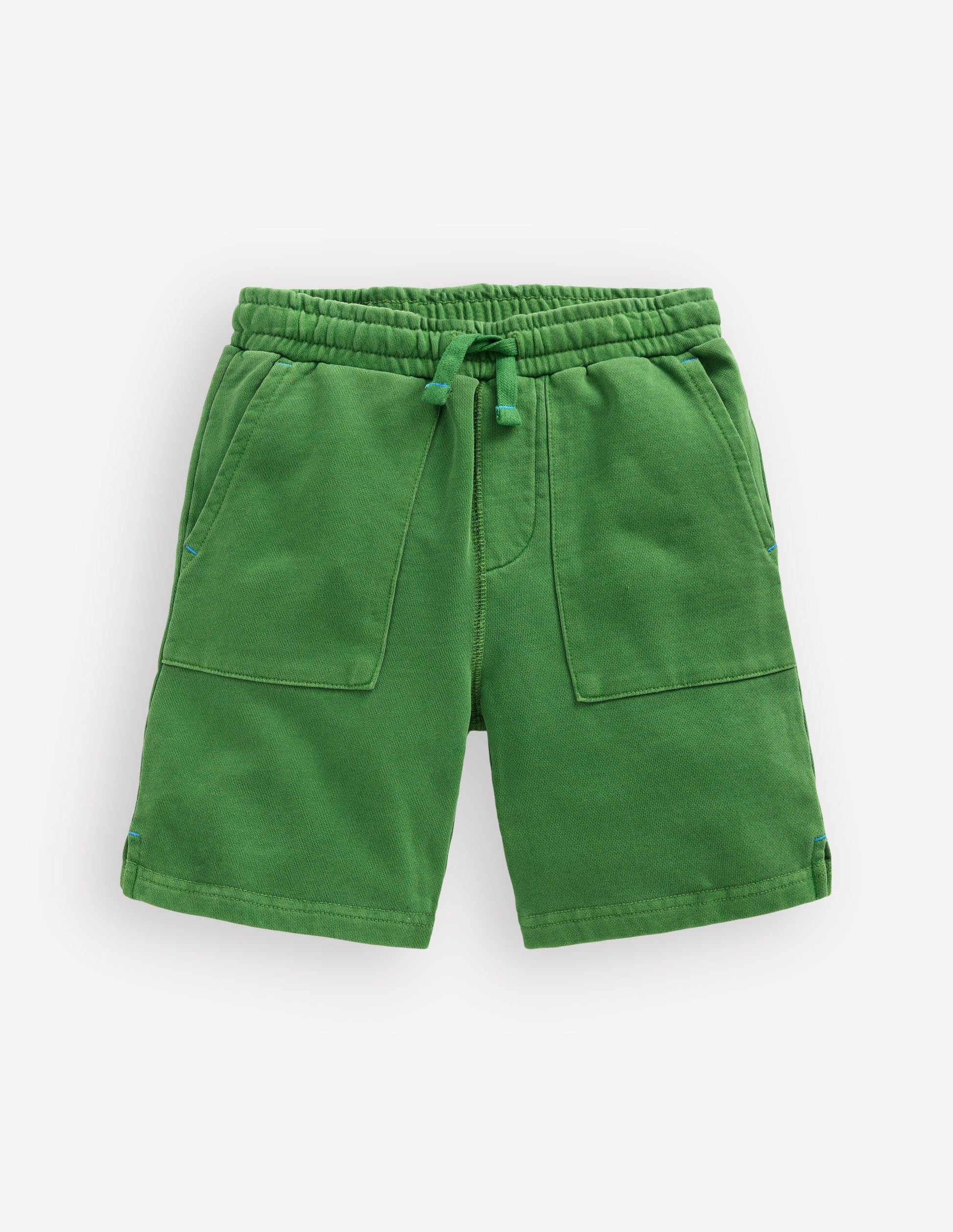 Stückgefärbte Sweatshorts-Minzgrün-3