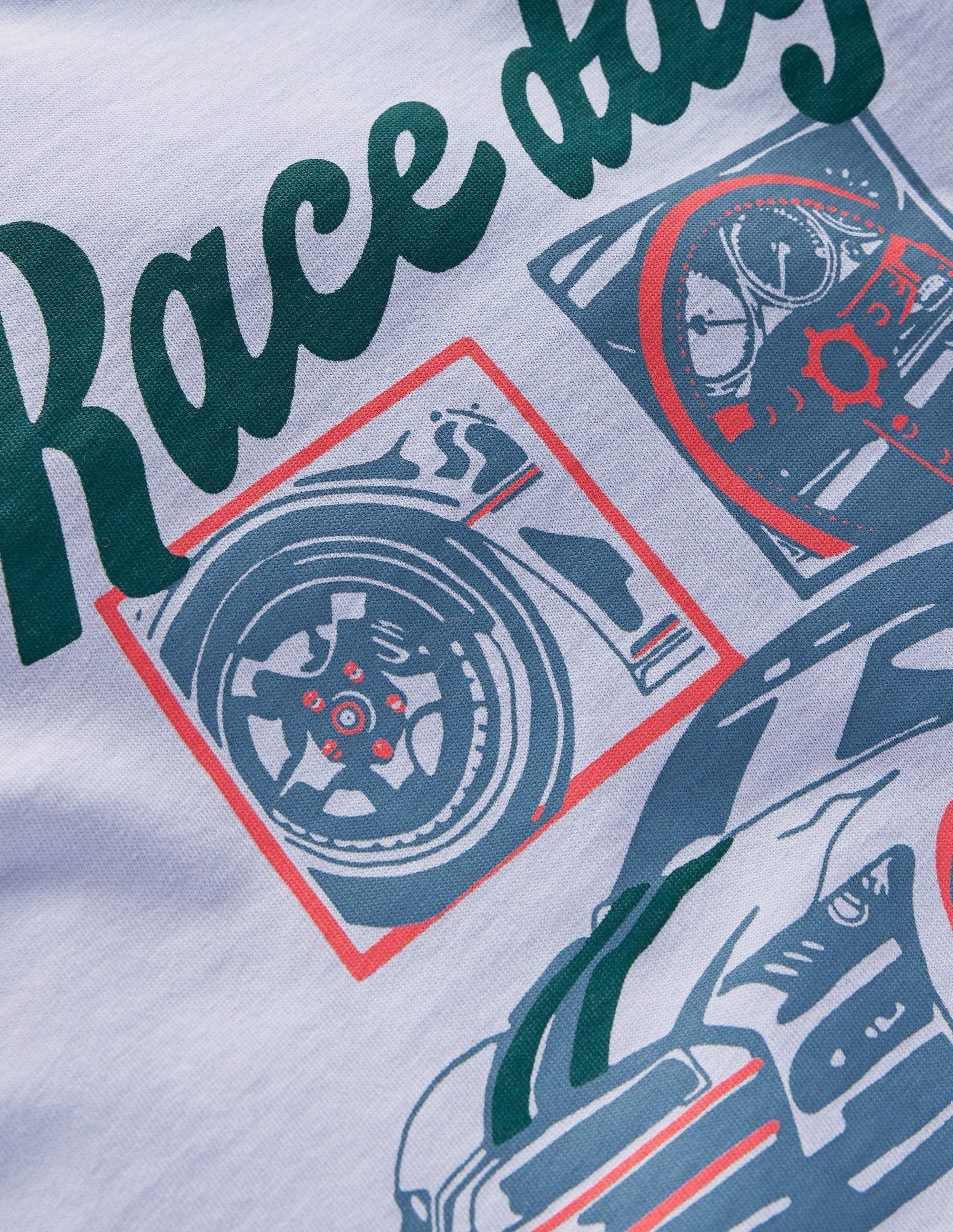 T-Shirt mit Grafik-Blau Rennwagen - Image 4