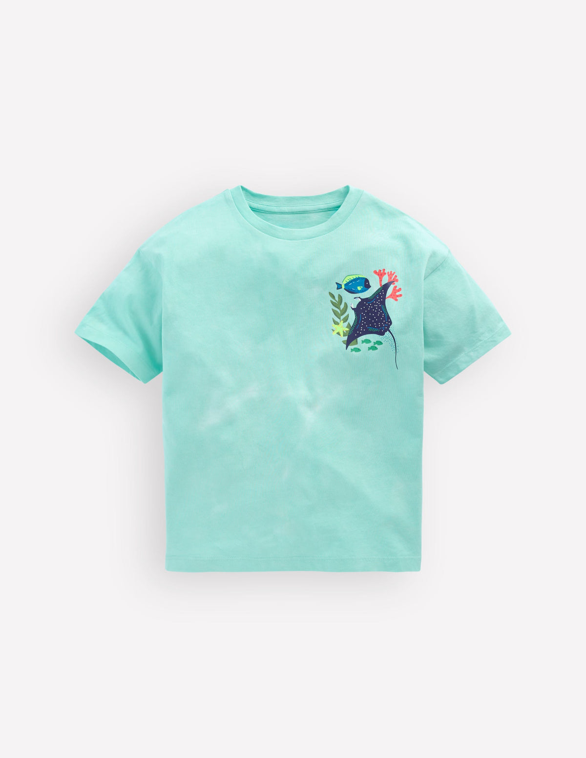 Front & Back Printed T-shirt-Tie Dye Coral Reef-3