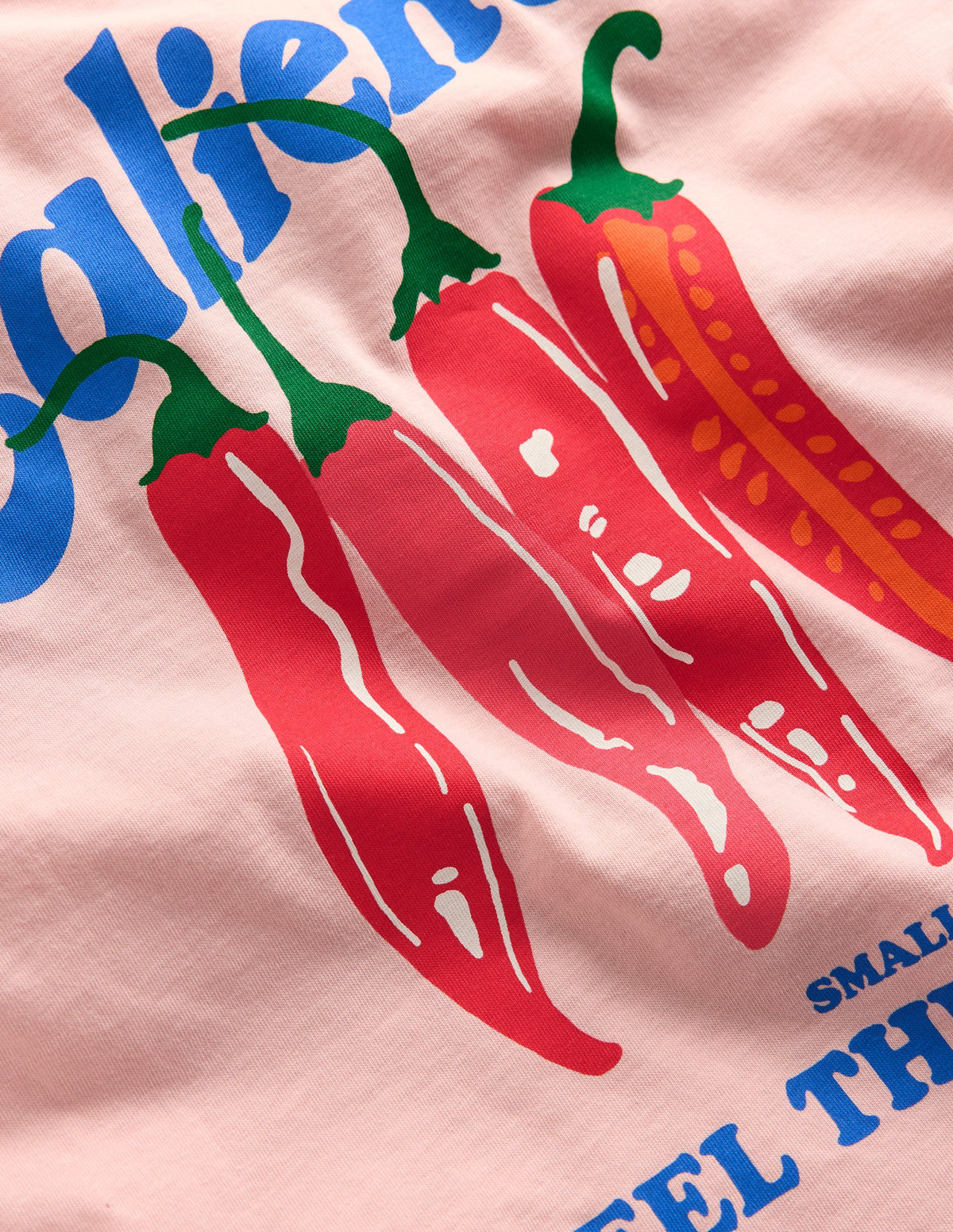 T-Shirt mit Druck auf Vorder- und Rückseite-Vintage-Rosa Chilischoten-3