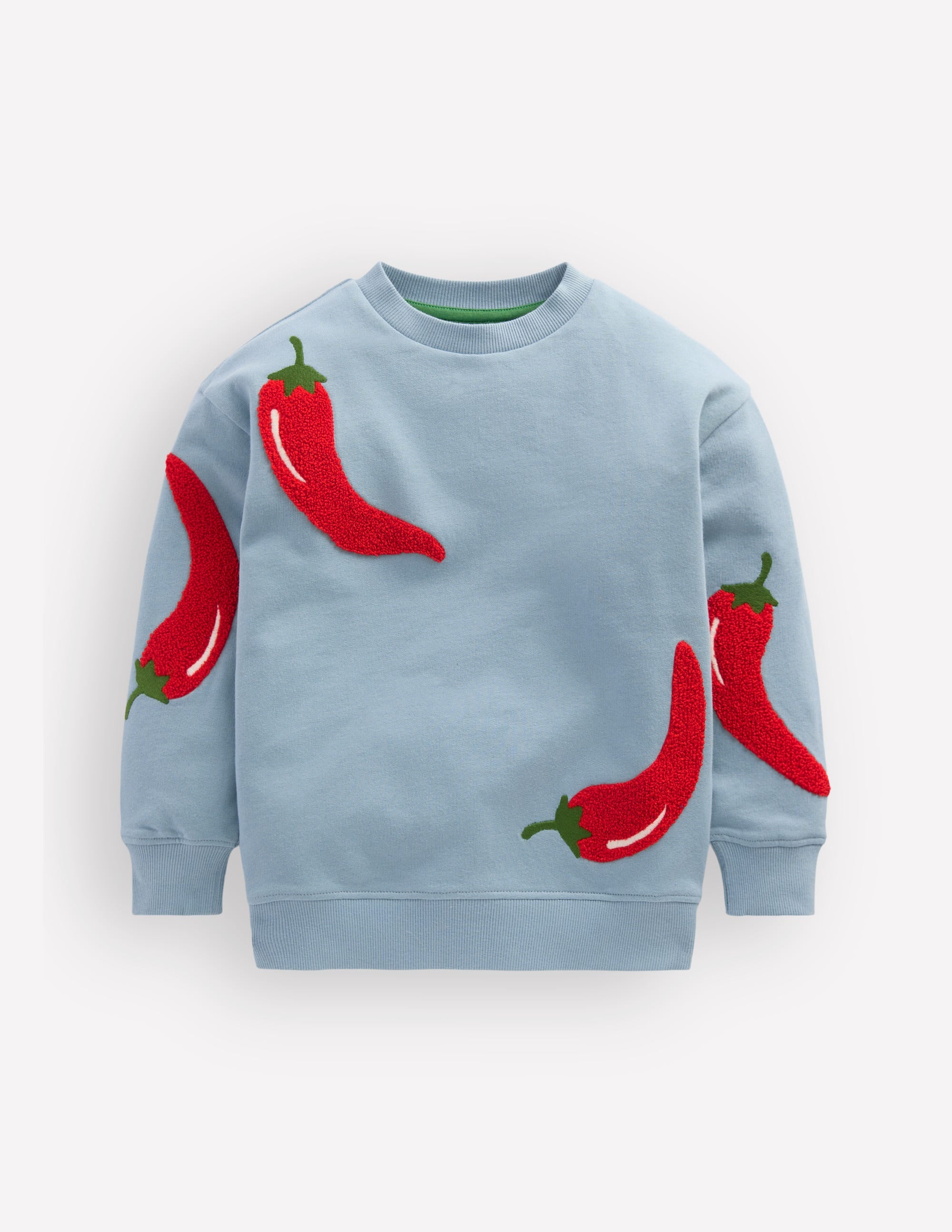 Lustiges Sweatshirt-Meeresdunst Blau Chilischoten - Image 1