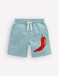 Lustige Sweatshorts-Meeresdunst Blau Chilischoten