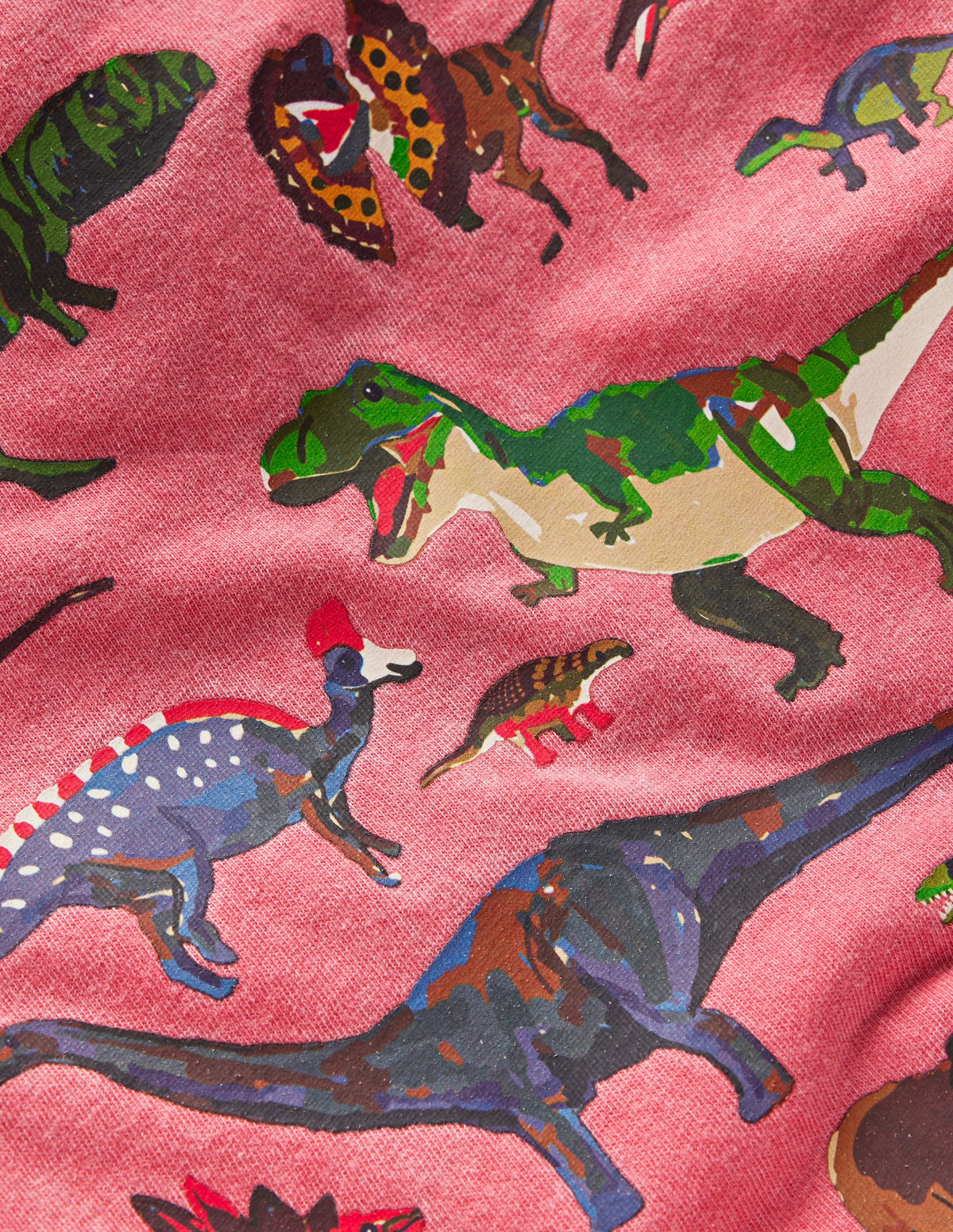 Vintage Wash Graphic T-shirt-Red Dino-4