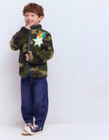 Cosy Borg Jacket-Camo Badges