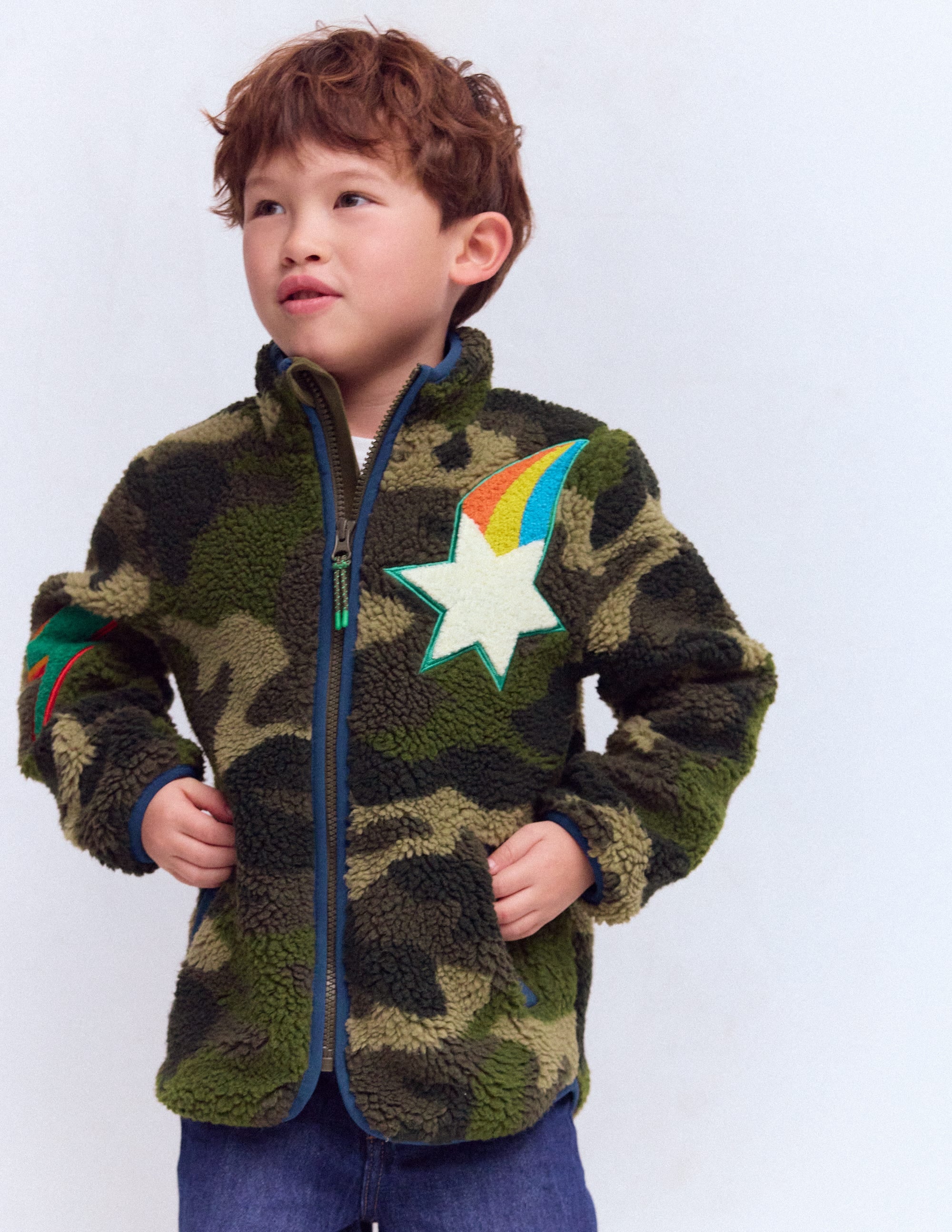 Cosy Borg Jacket-Camo Badges - Image 2