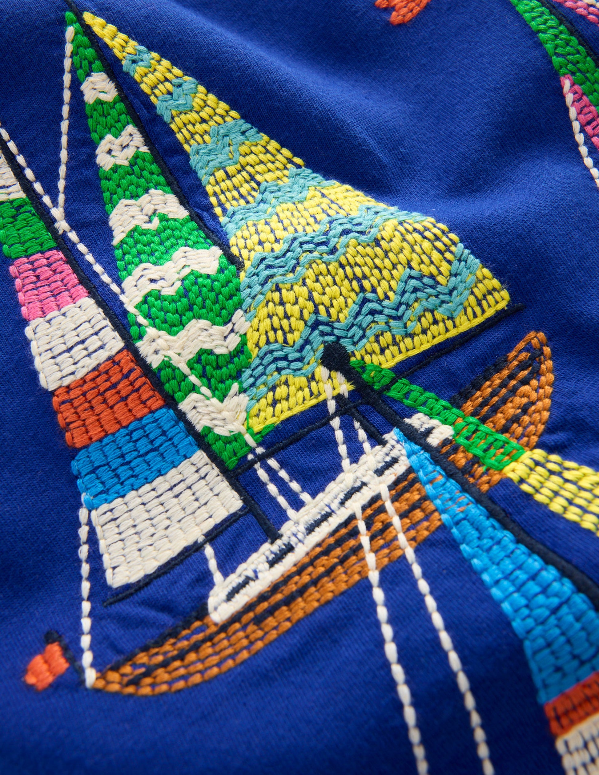 T-Shirt mit Superstitch-Design-Saphirblau Boote-3