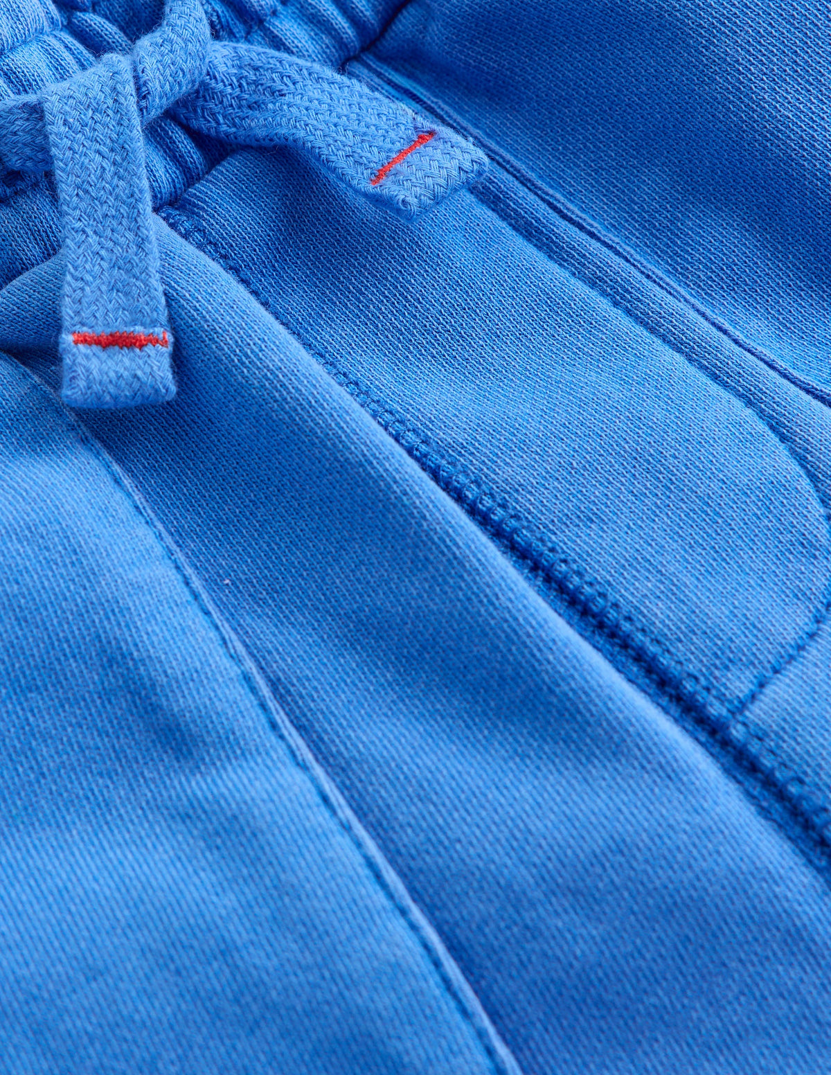 Stückgefärbte Sweatshorts-Blau-3