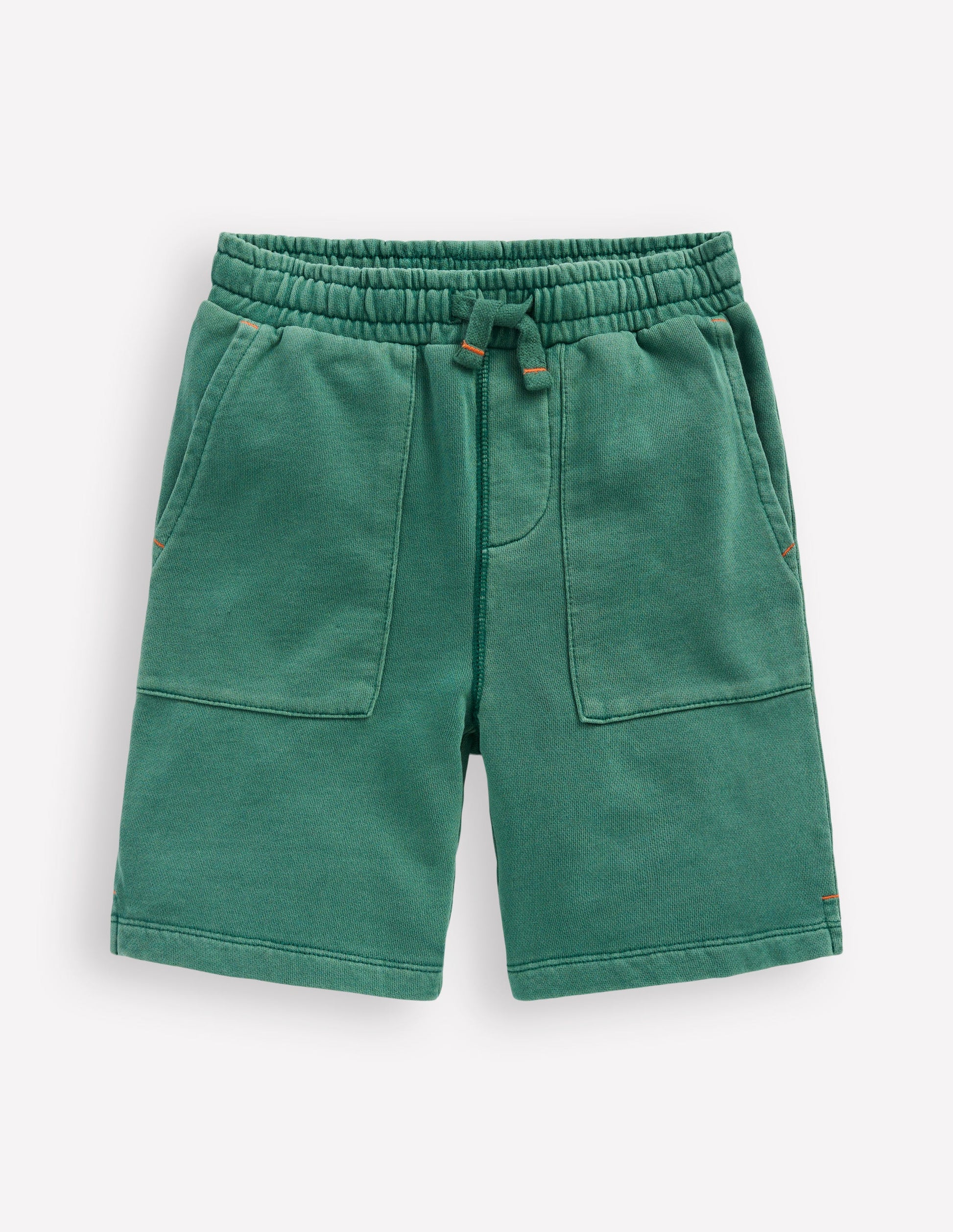 Short de survêtement teint en pièce-Vert éphémère-1