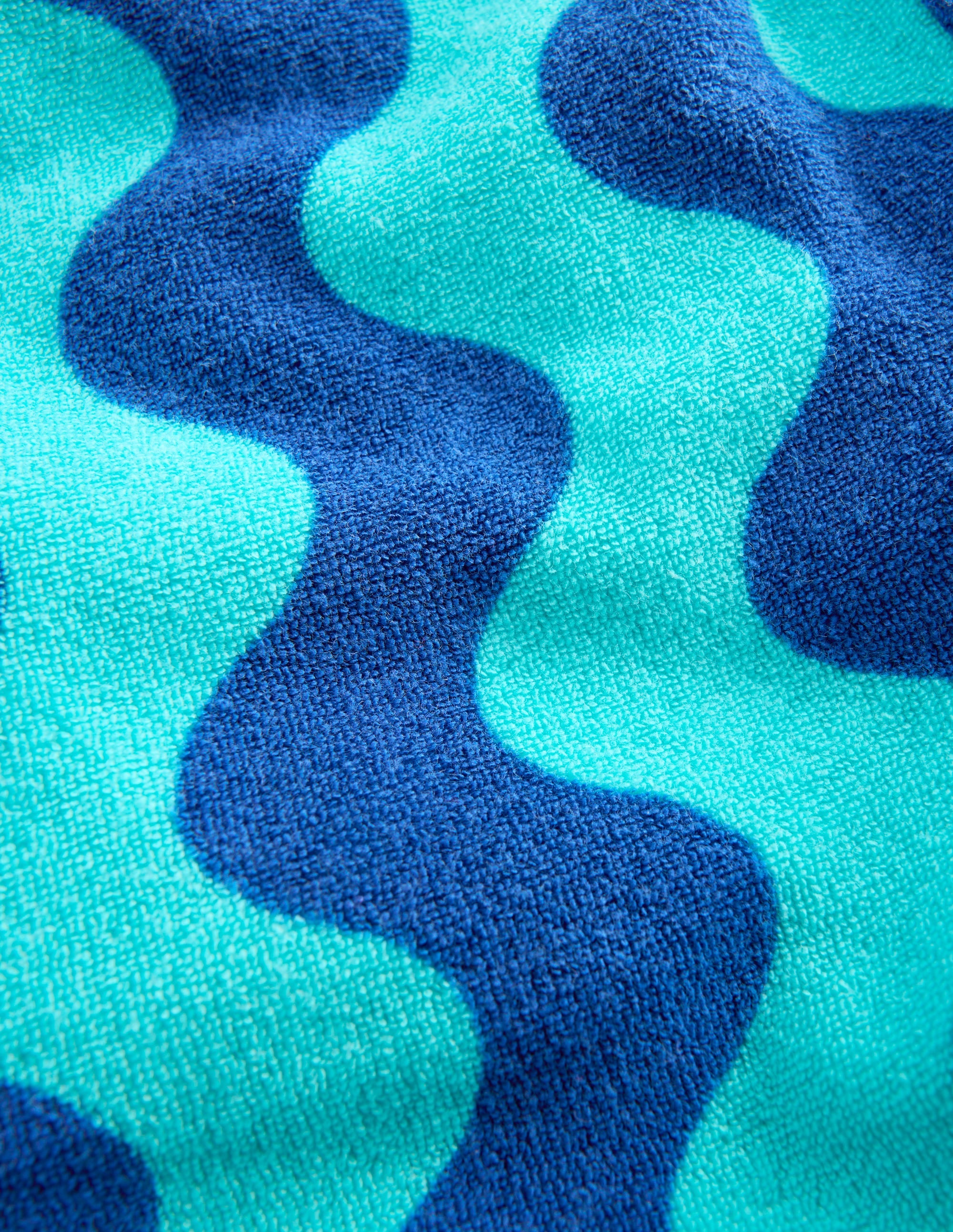 Frottee-Shorts-Saphirblau Wellen - Image 3