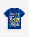 T-Shirt mit Grafik-Leuchtendes Blau Jurazeitalter