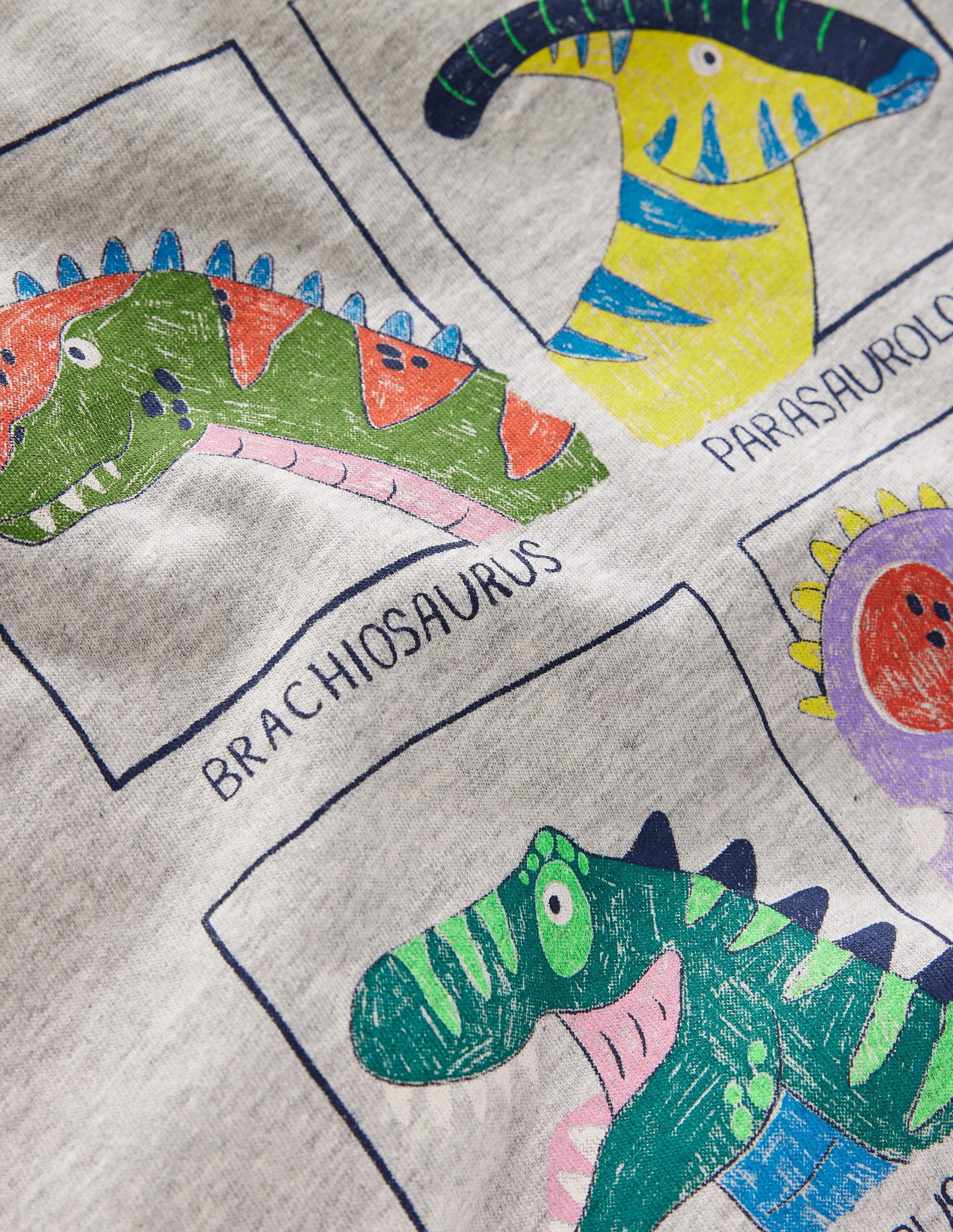 T-Shirt mit Grafik-Grau Meliert, Dinos-3