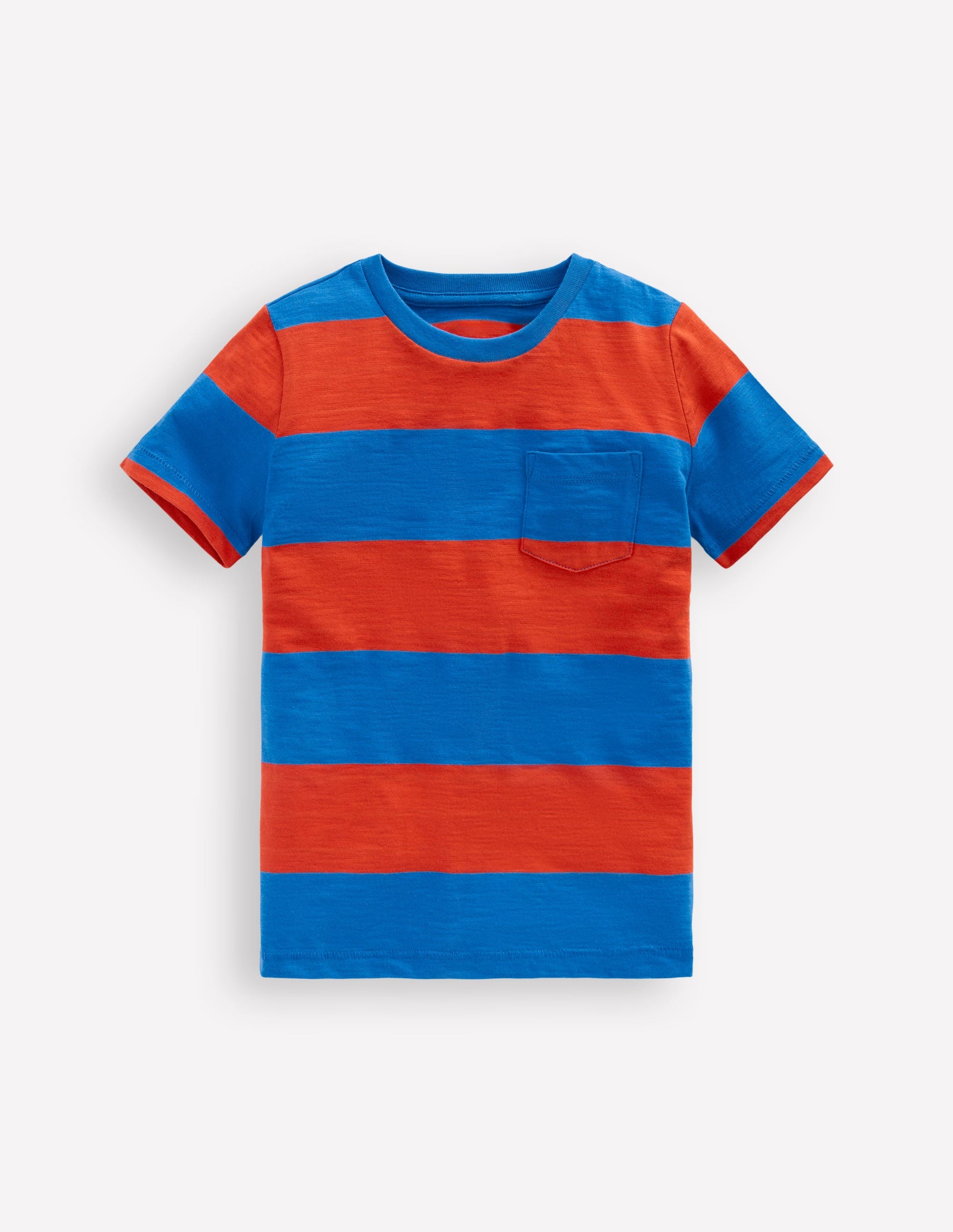 T-shirt manches courtes pour tous les jours-ROUGE AURORE/BLEU DIRECTOIRE-1