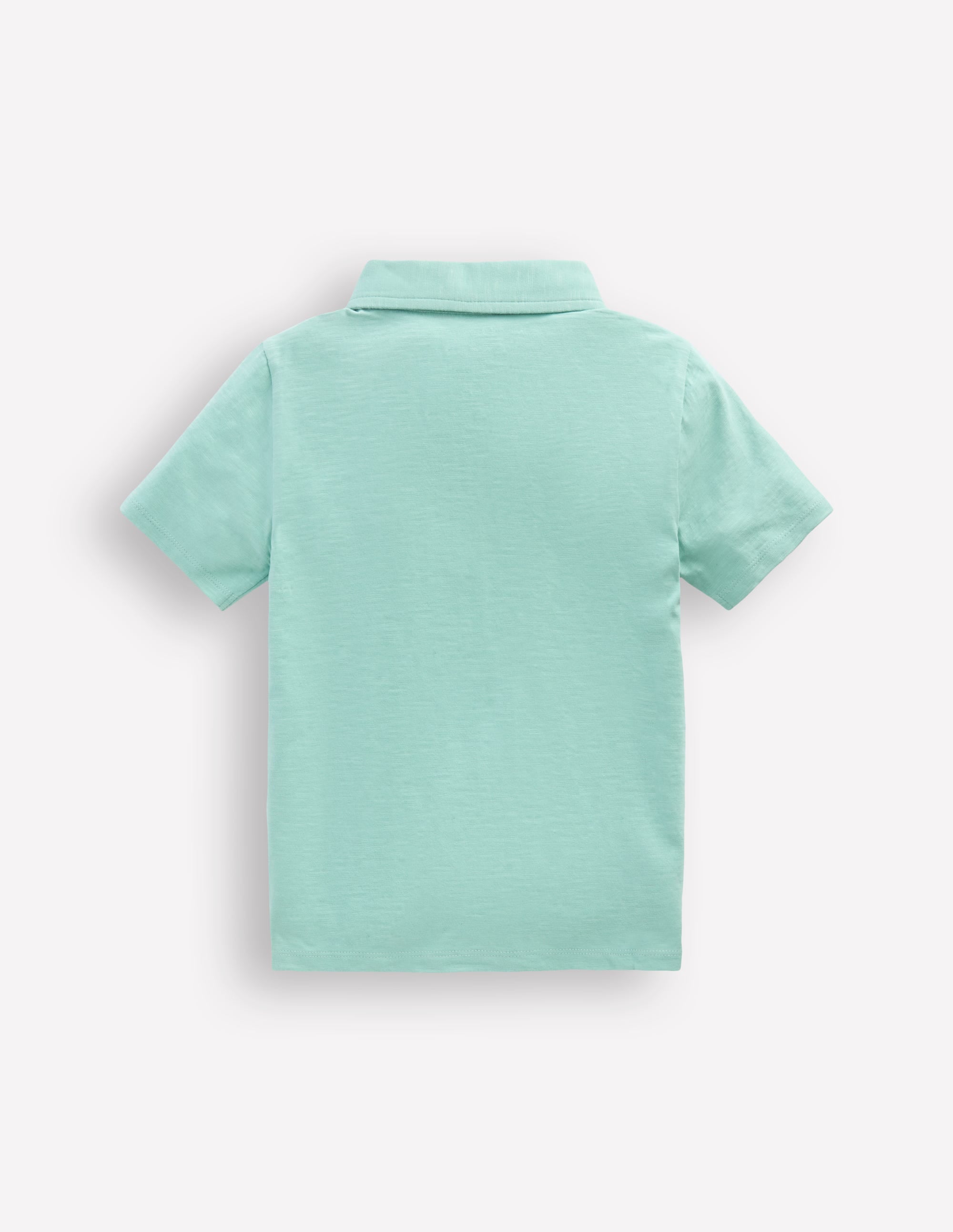 Flammgarn-Polohemd-Aqua Meeresblau - Image 2